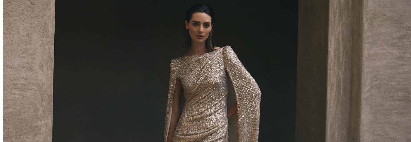Talbot Runhof cape gown