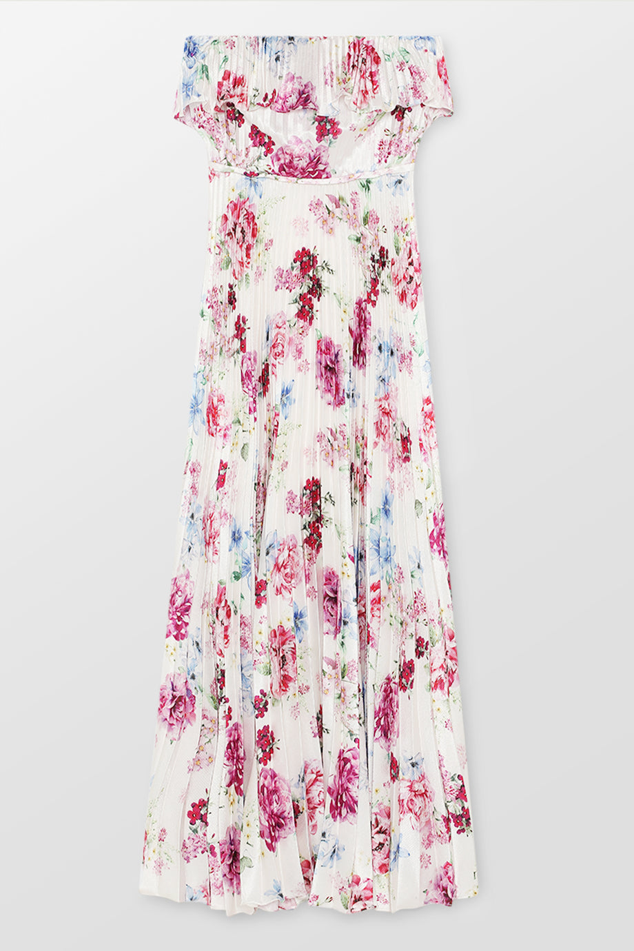 Strapless Satin Long Dress