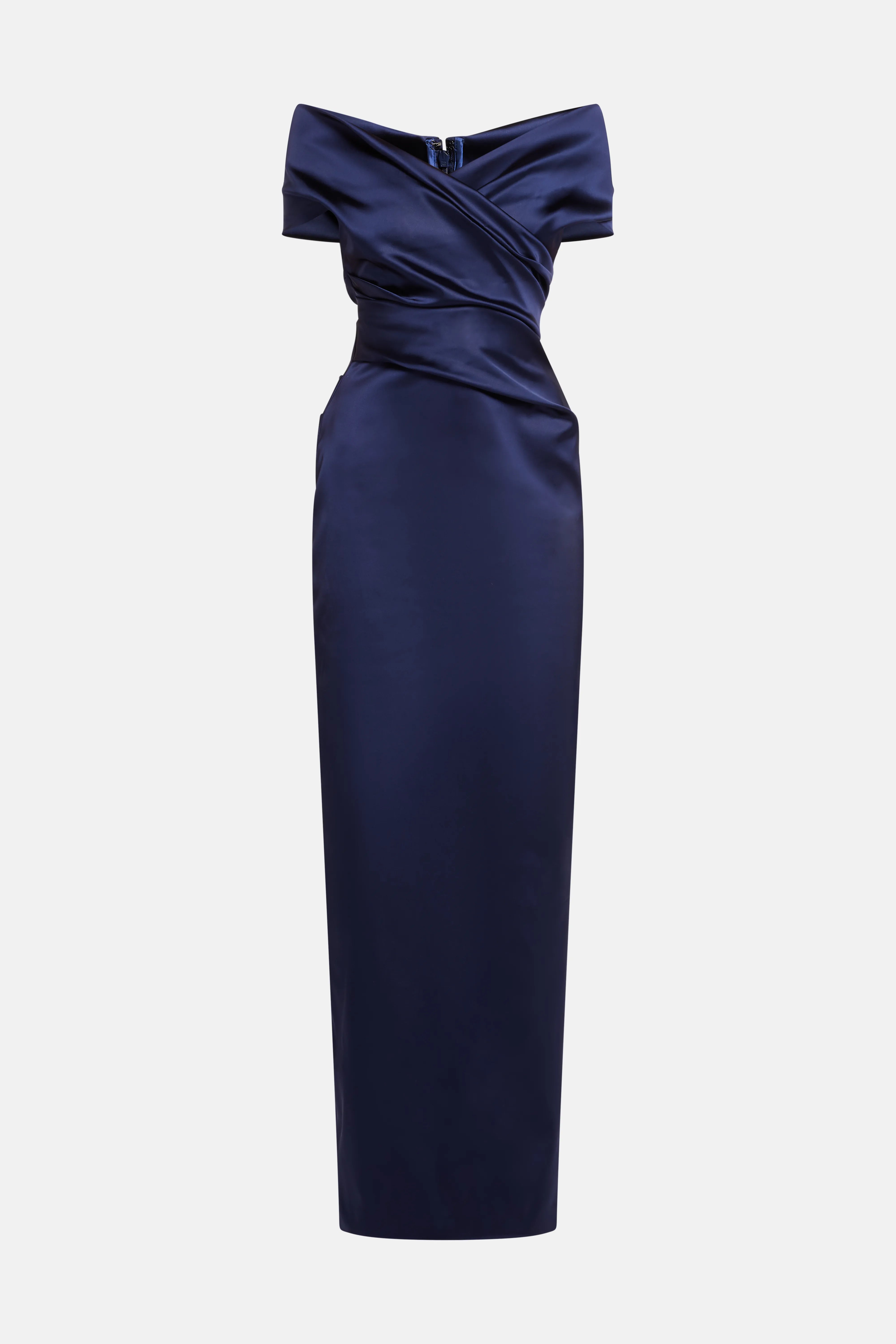 Stretch Satin Duchesse Evening Dress