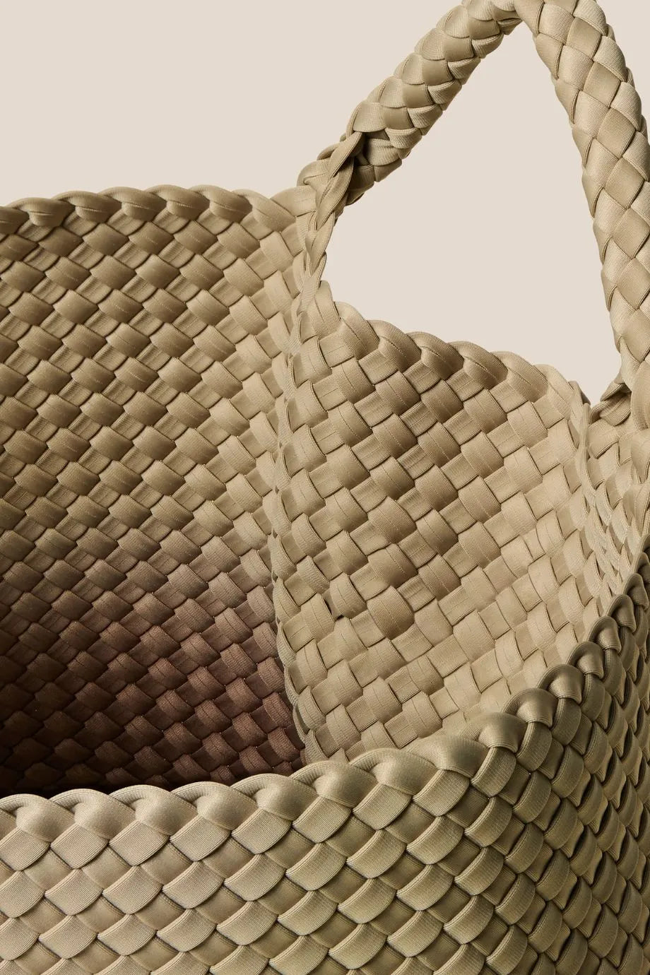 St Barths Medium Tote Bag in Brown and Beige