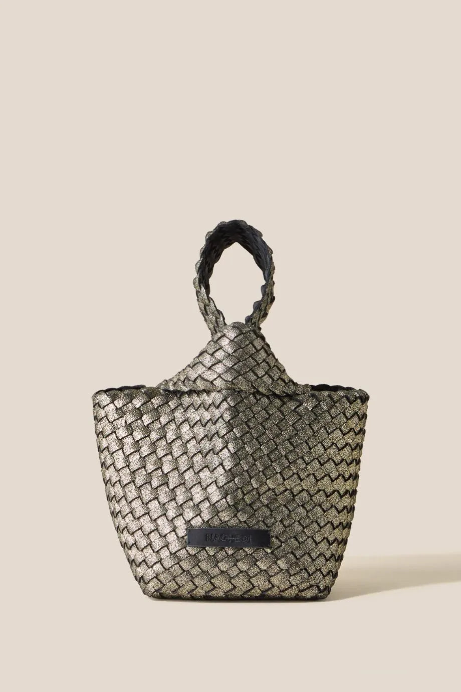 Kyoto Metallic Clutch Bag in Silver