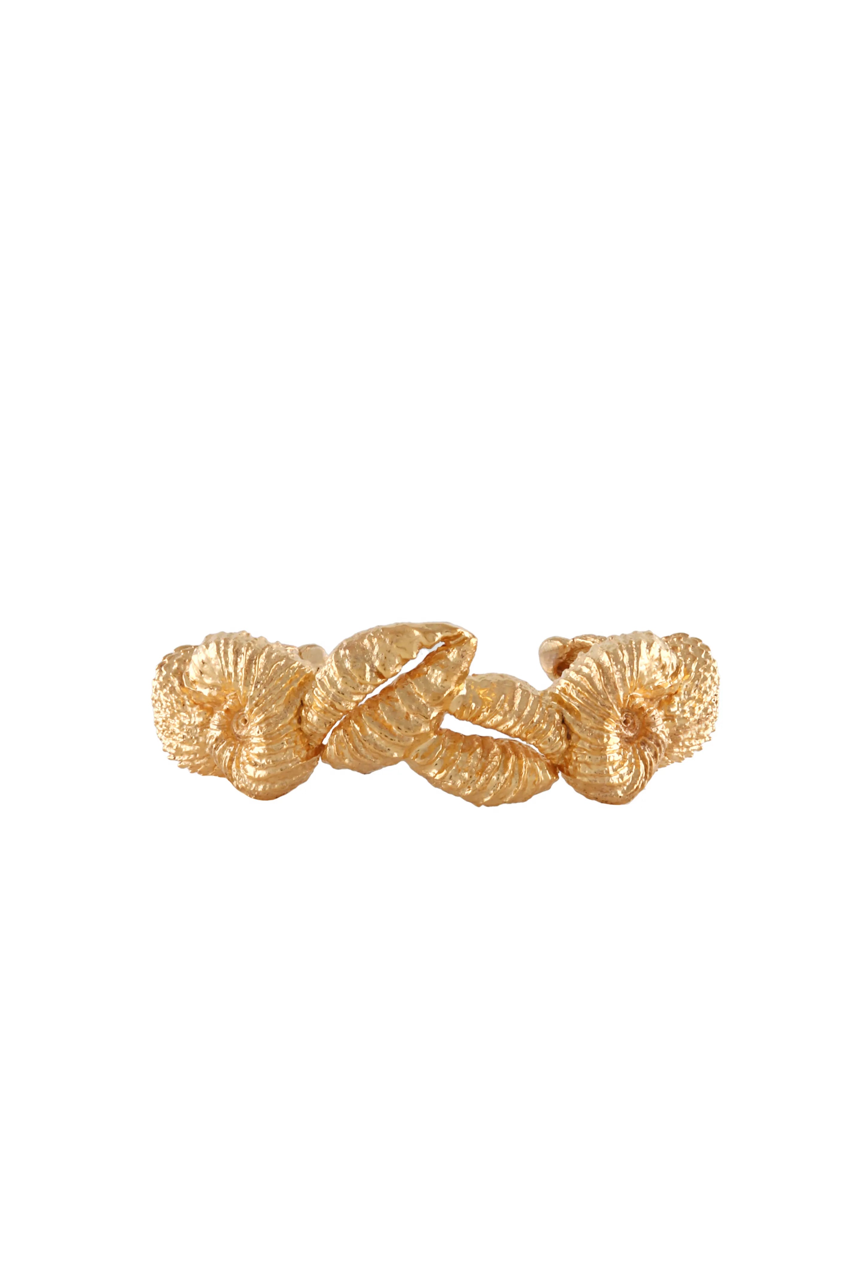 Multi Seashell Cuff Bracelet in Gold