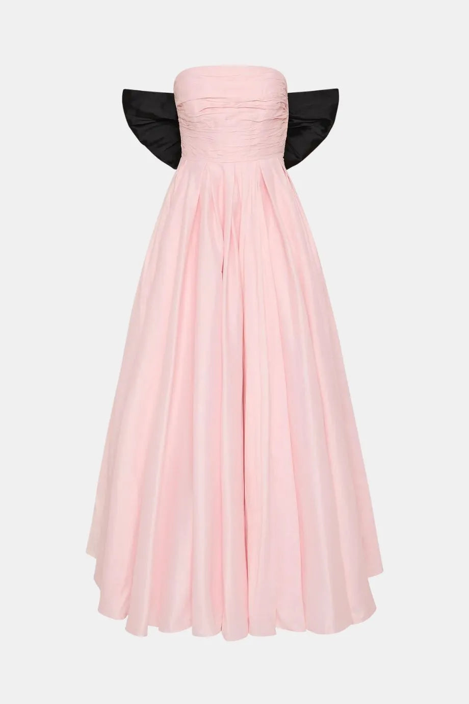 Thea Bow Back Evening Gown in Pink and Black