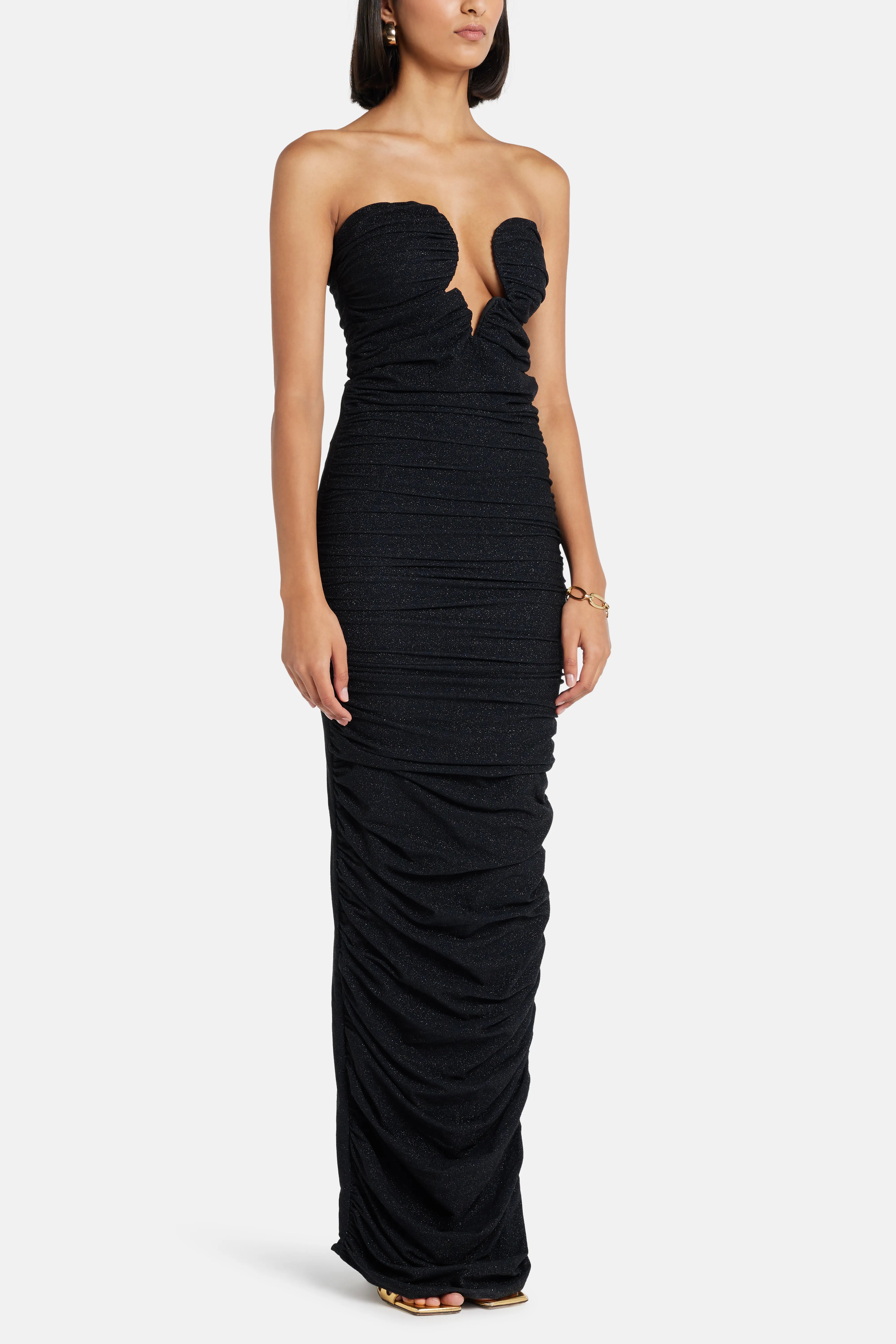 Topacio Strapless Maxi Dress in Black