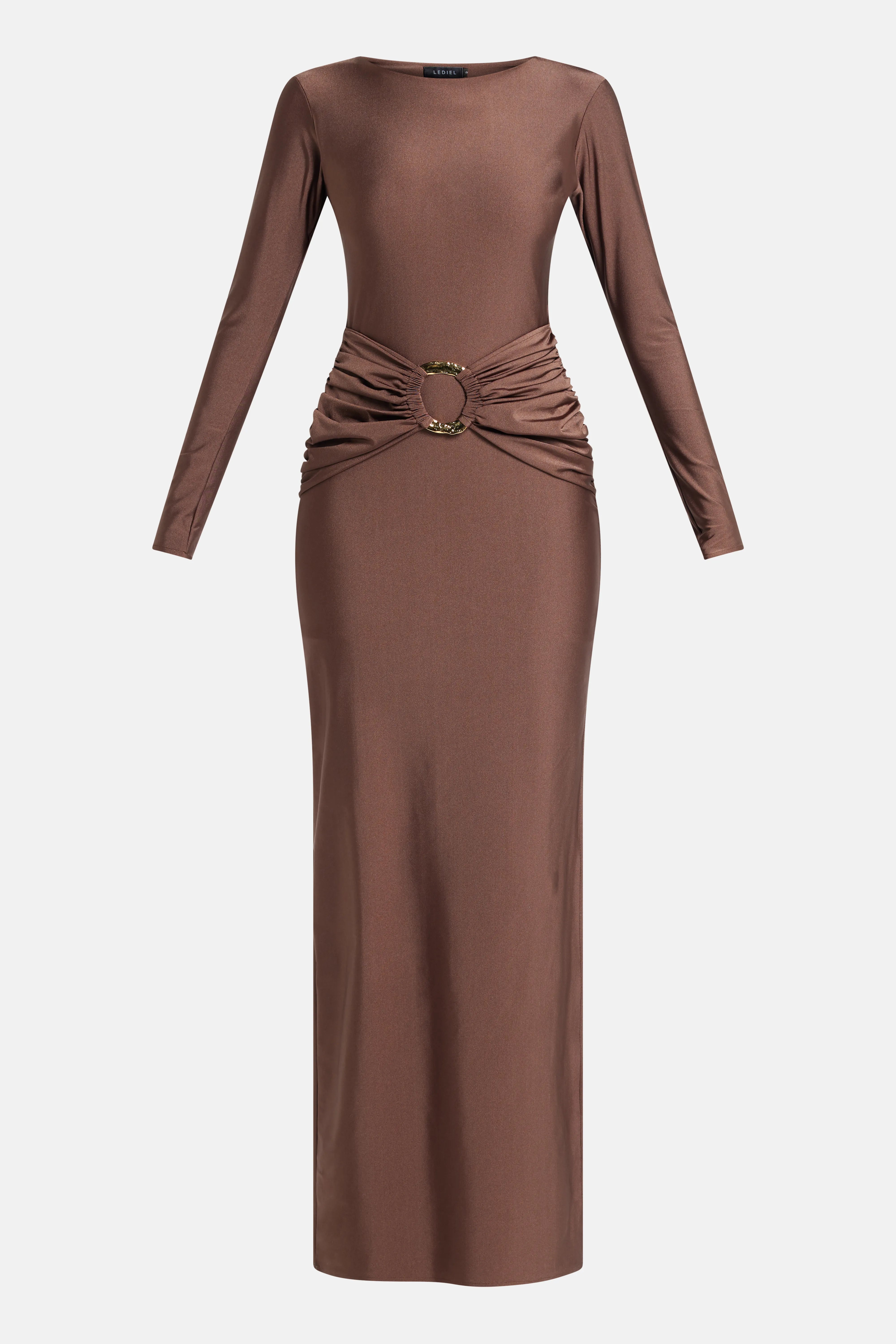 Duna Maxi Dress in Brown