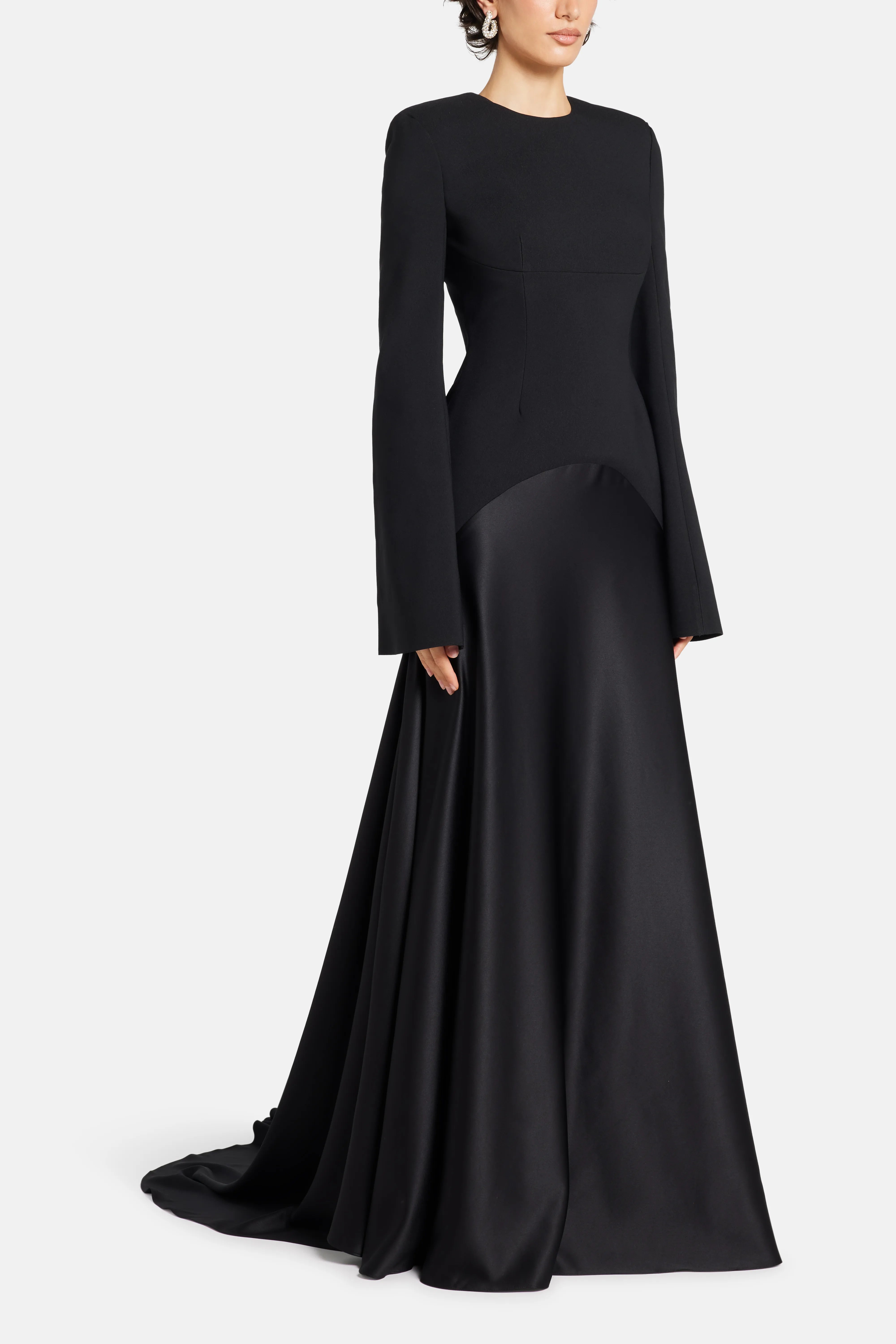 Claudine Evening Gown in Black