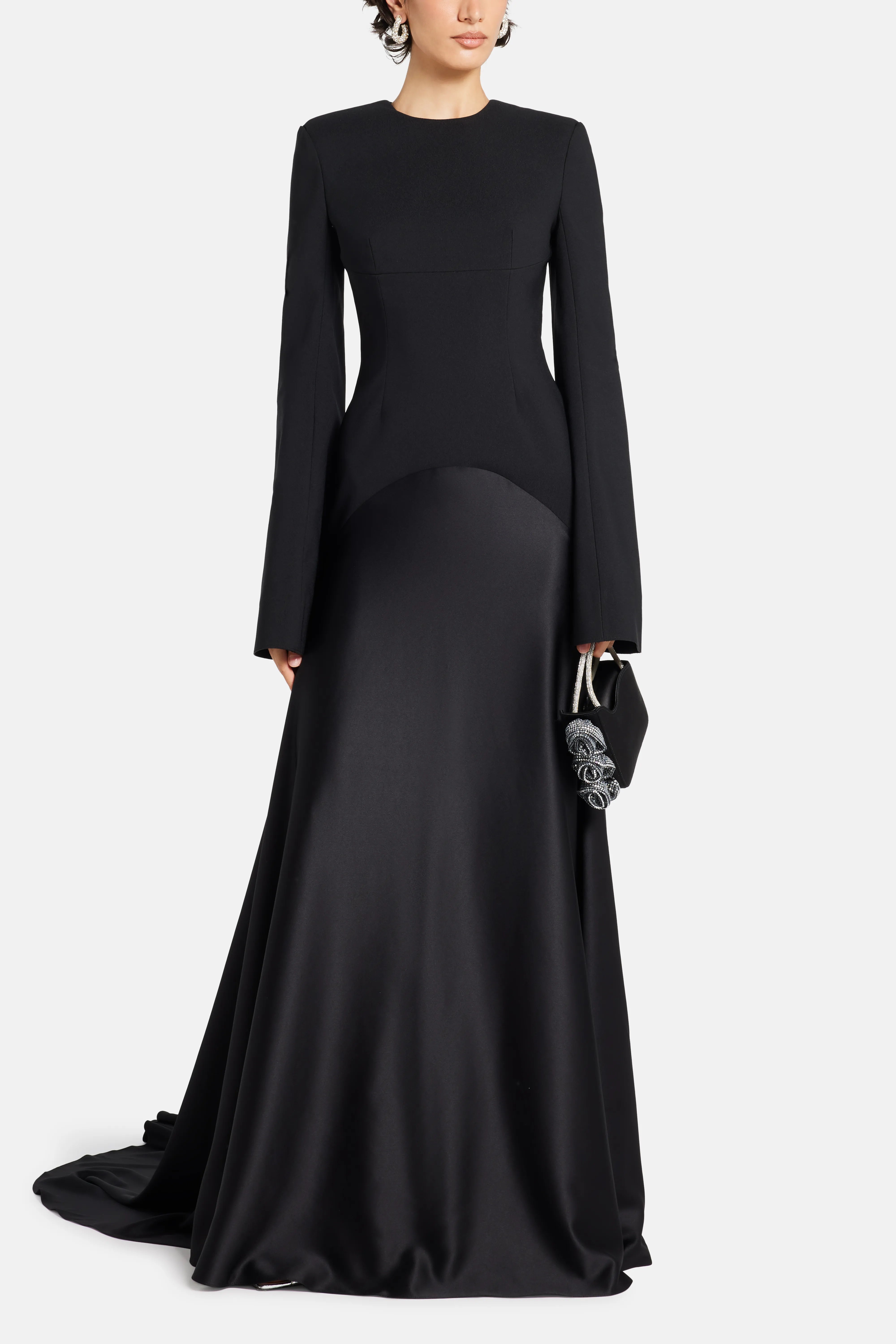 Claudine Evening Gown in Black