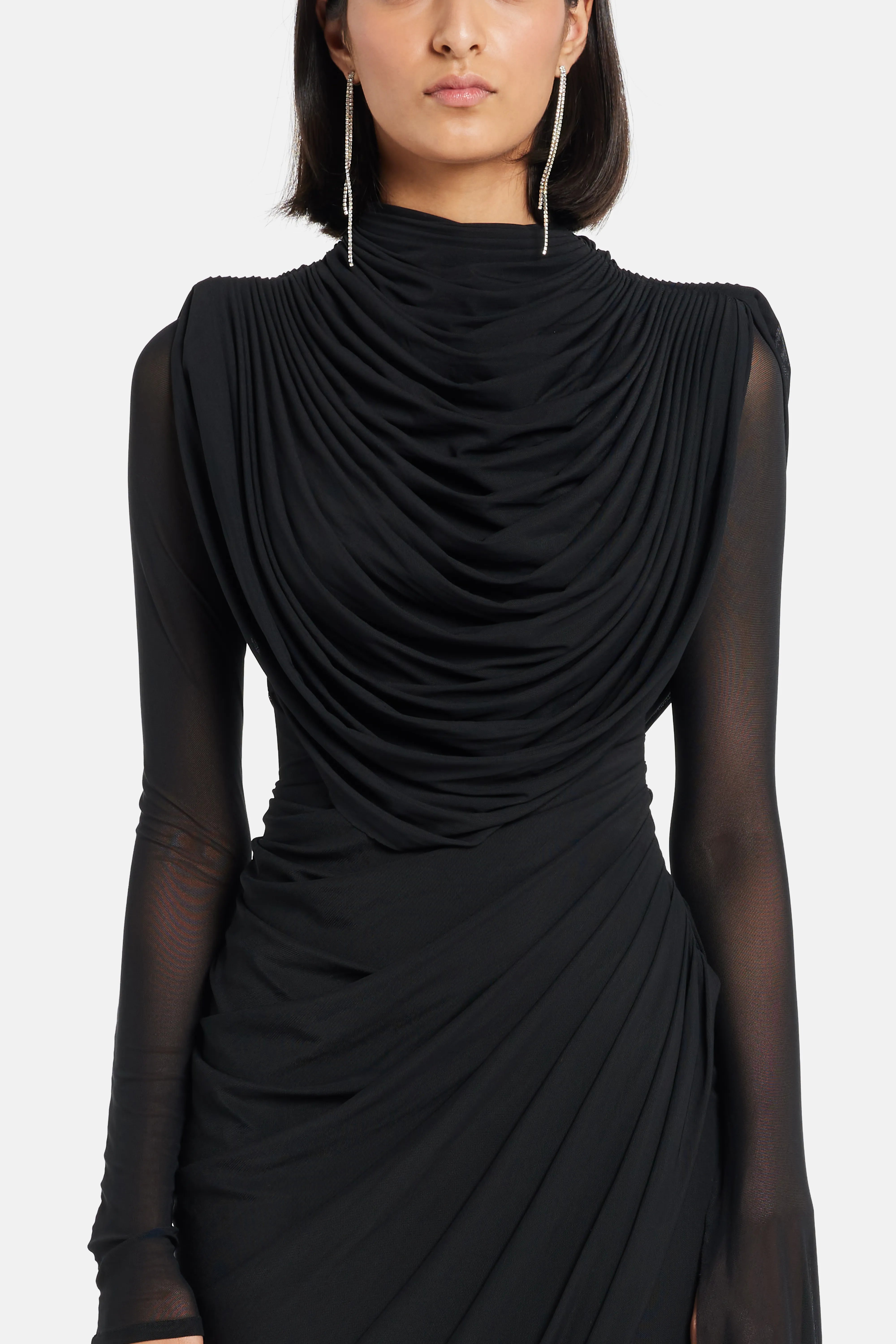 فستان إيفانا ماكسي باللون الأسود