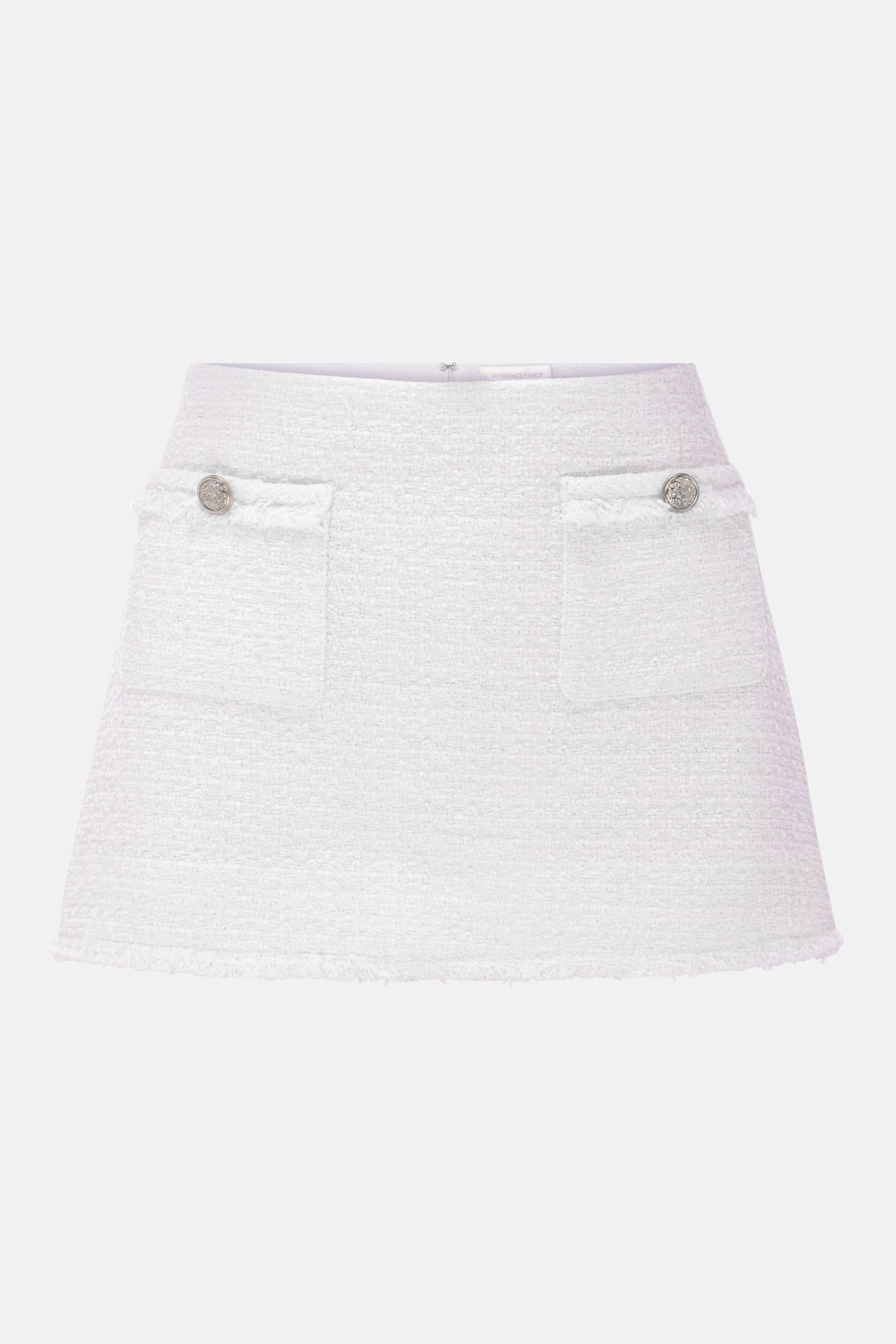 Breya Wool Mini Skirt In Cream