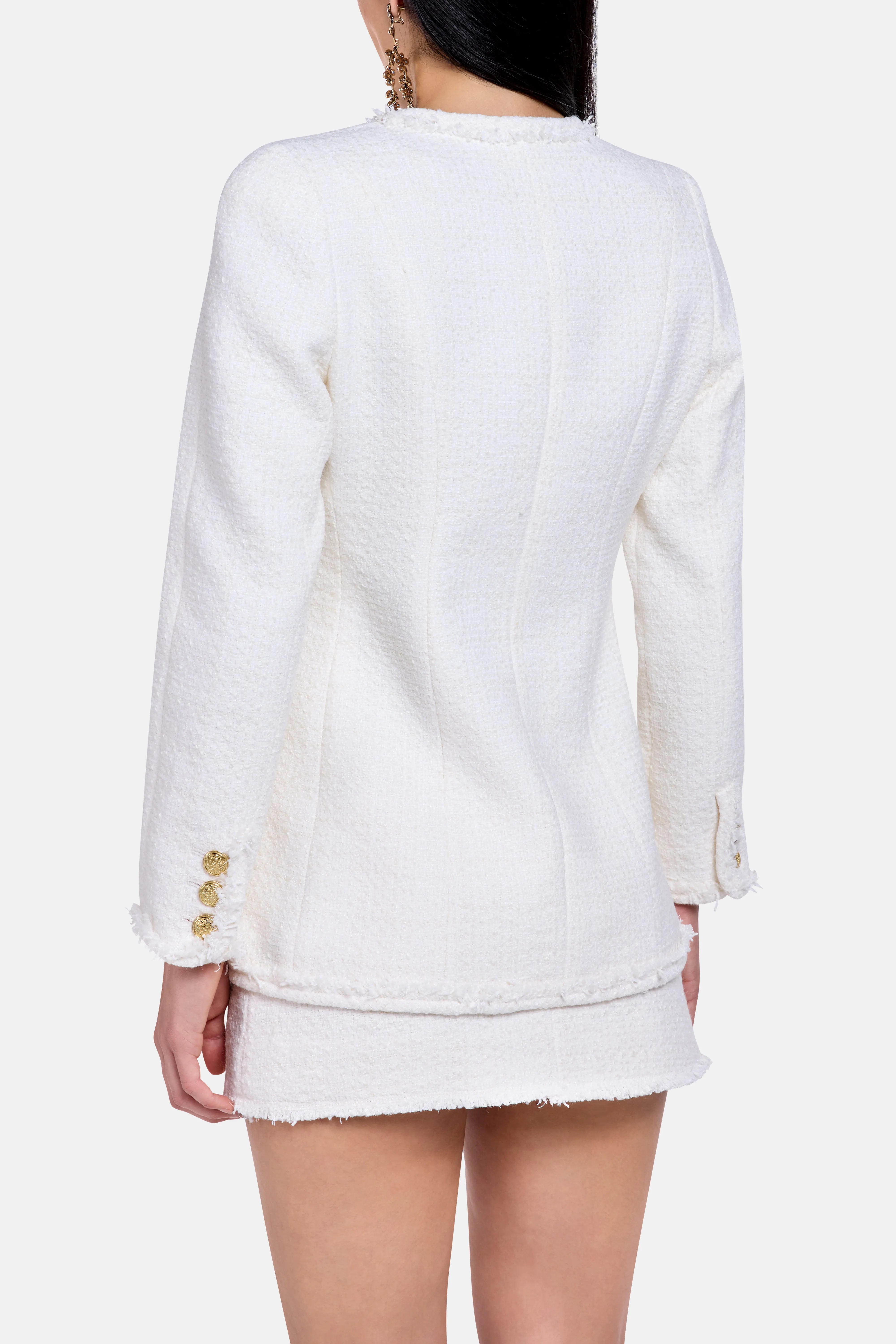 Breya Wool Mini Skirt In Cream