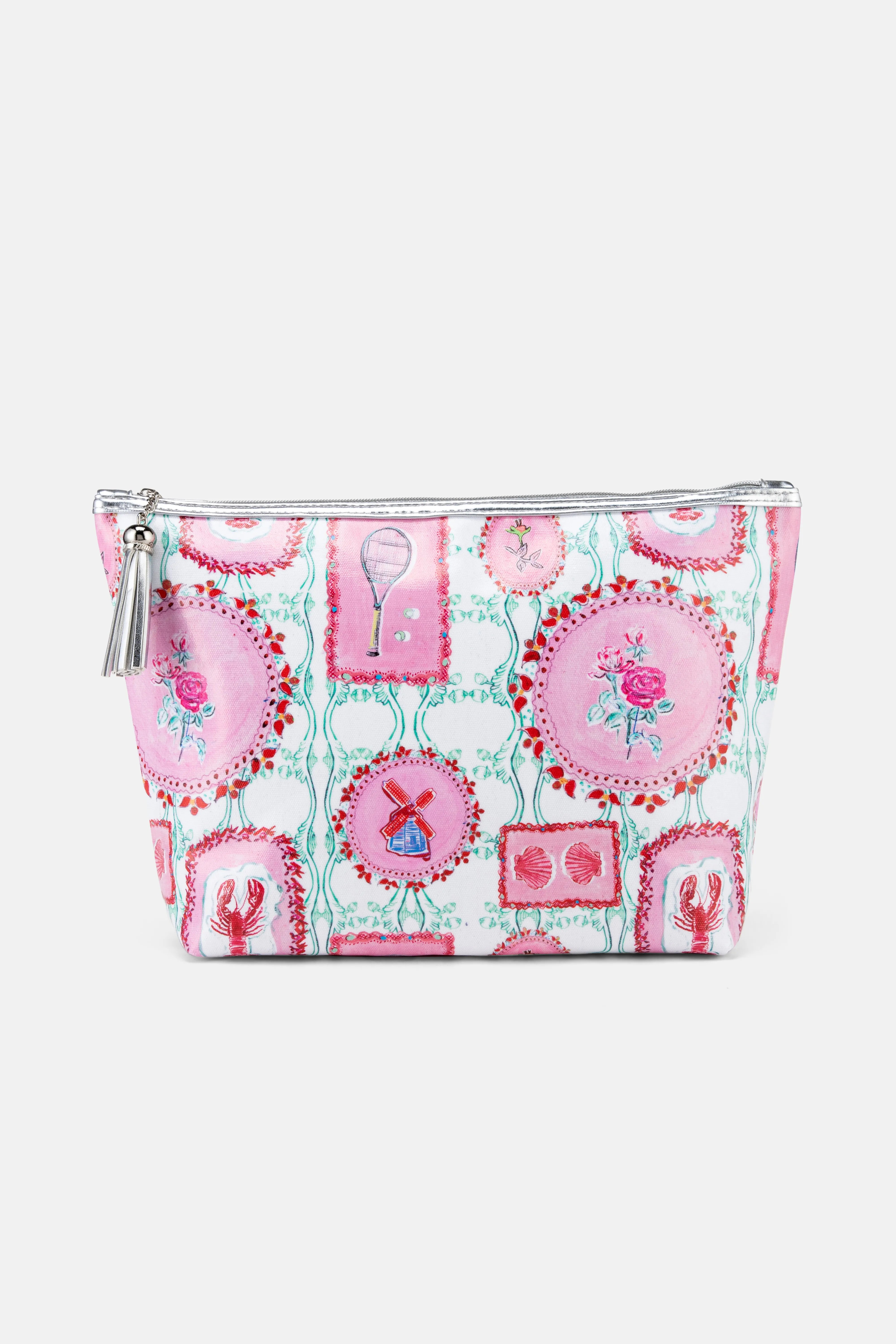 The Hamptons Giant Cotton Wash Bag In Pink