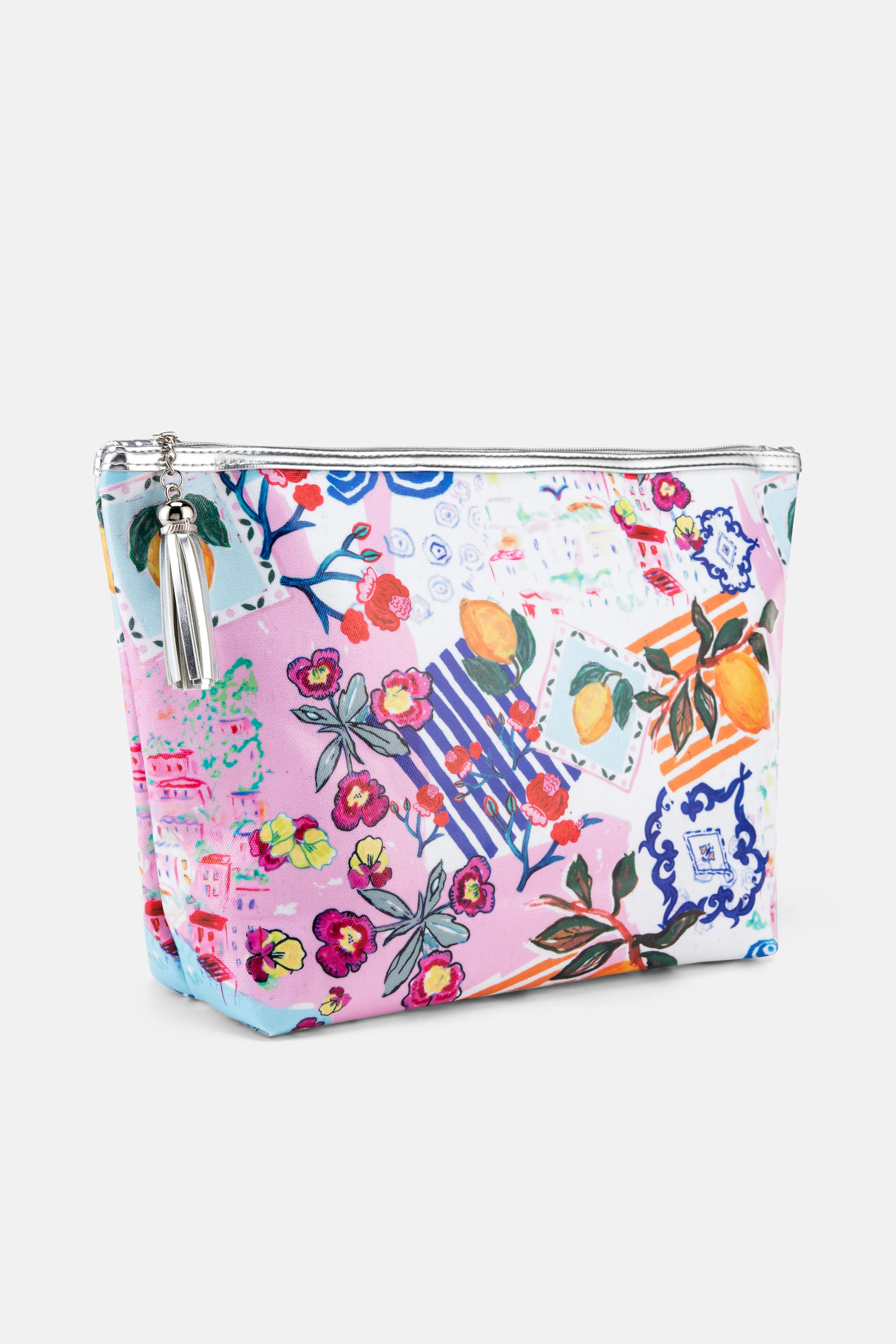 Amalfi Giant Cotton Wash Bag In Pink