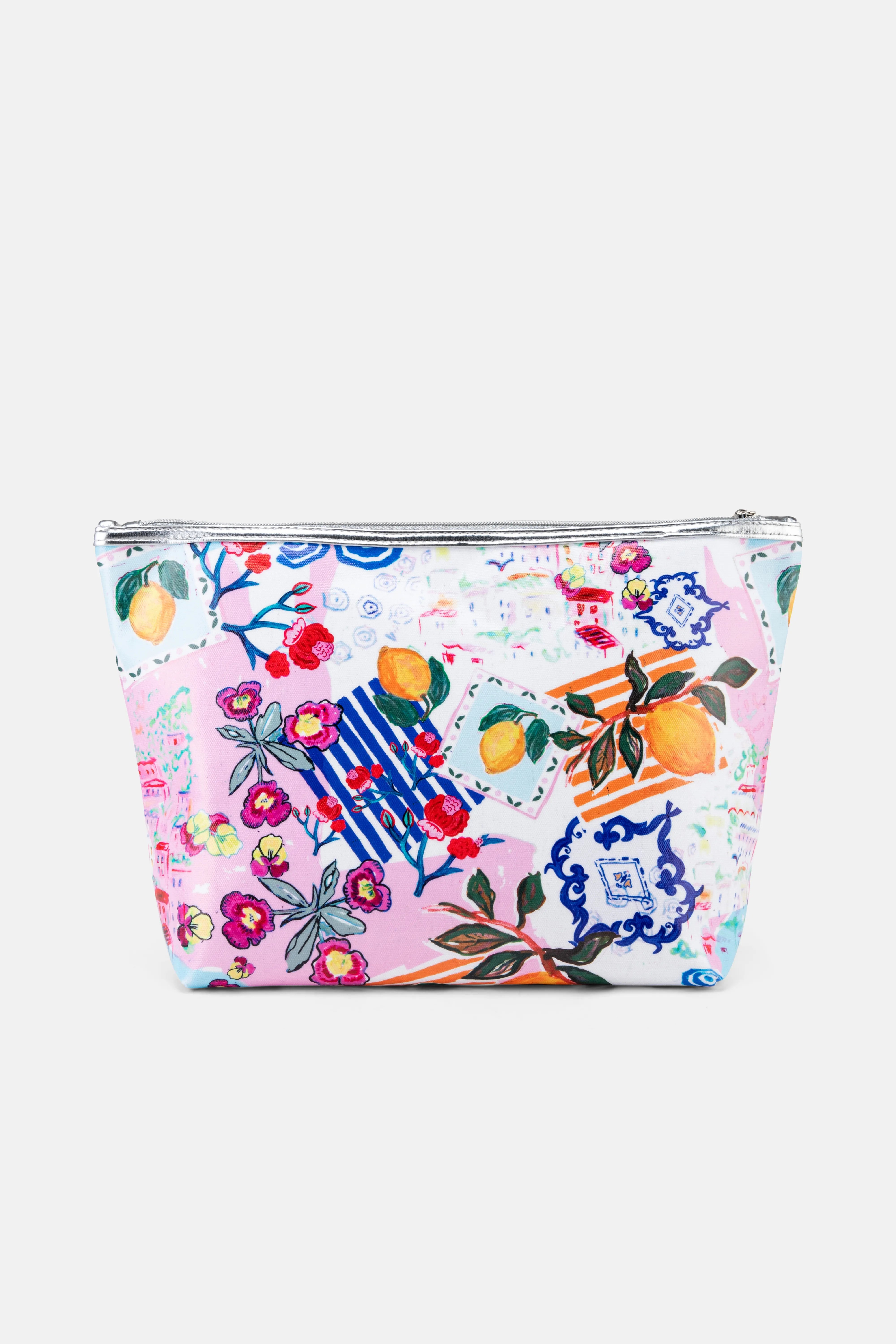 Amalfi Giant Cotton Wash Bag In Pink