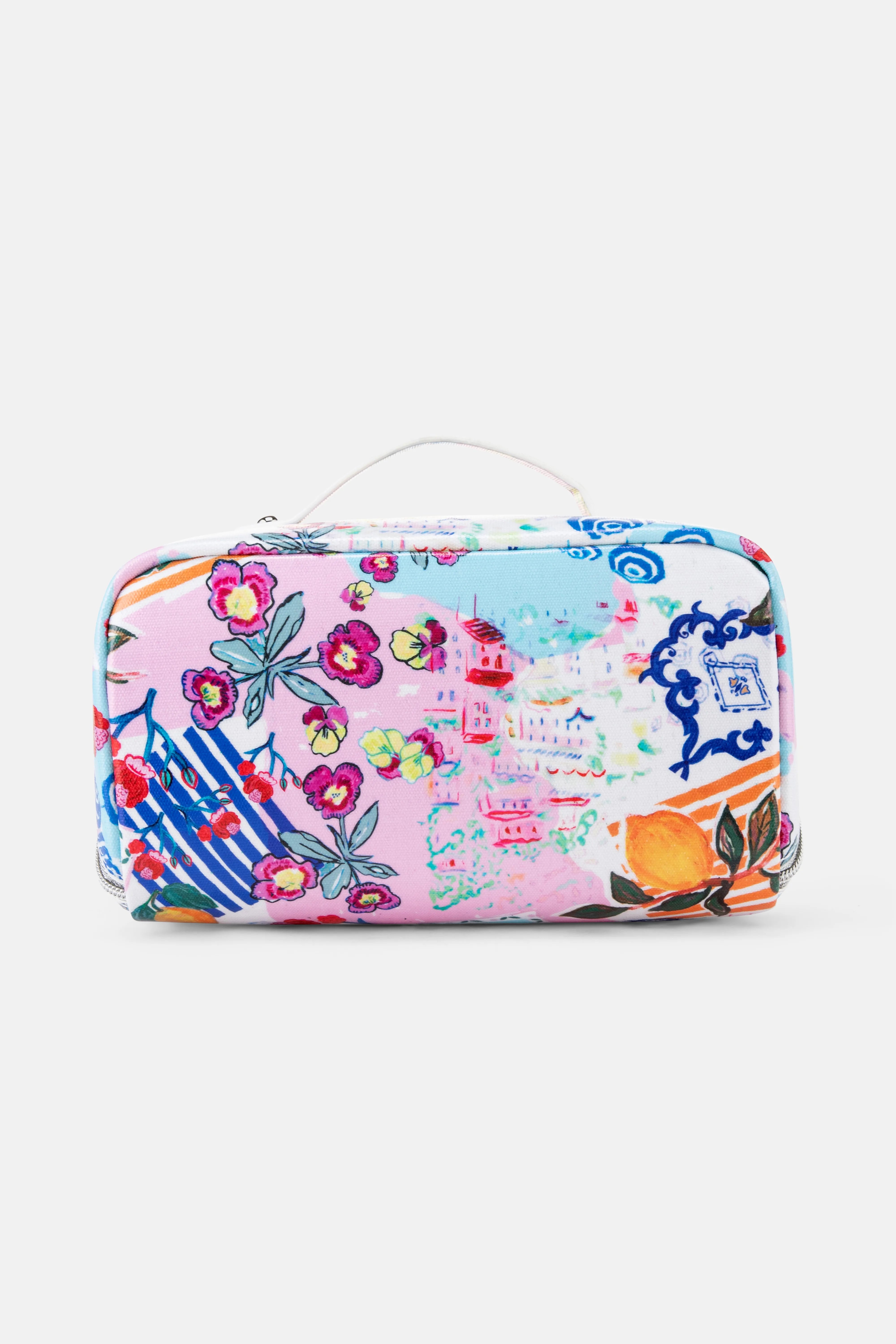Amalfi Large Cotton Cosmetic Bag In Pink