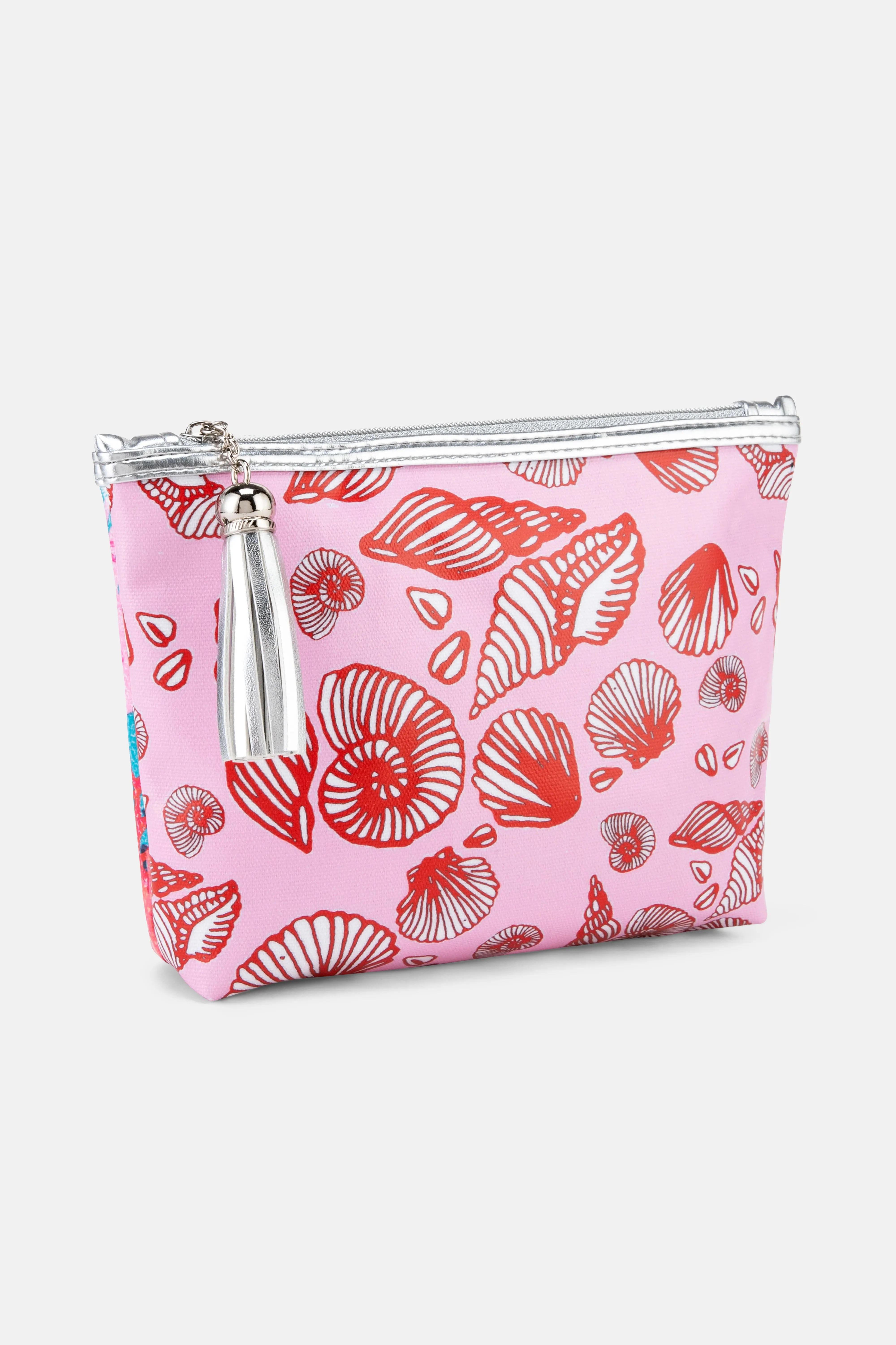 Underwater Coral Classic Cotton Make-Up Bag In Pink