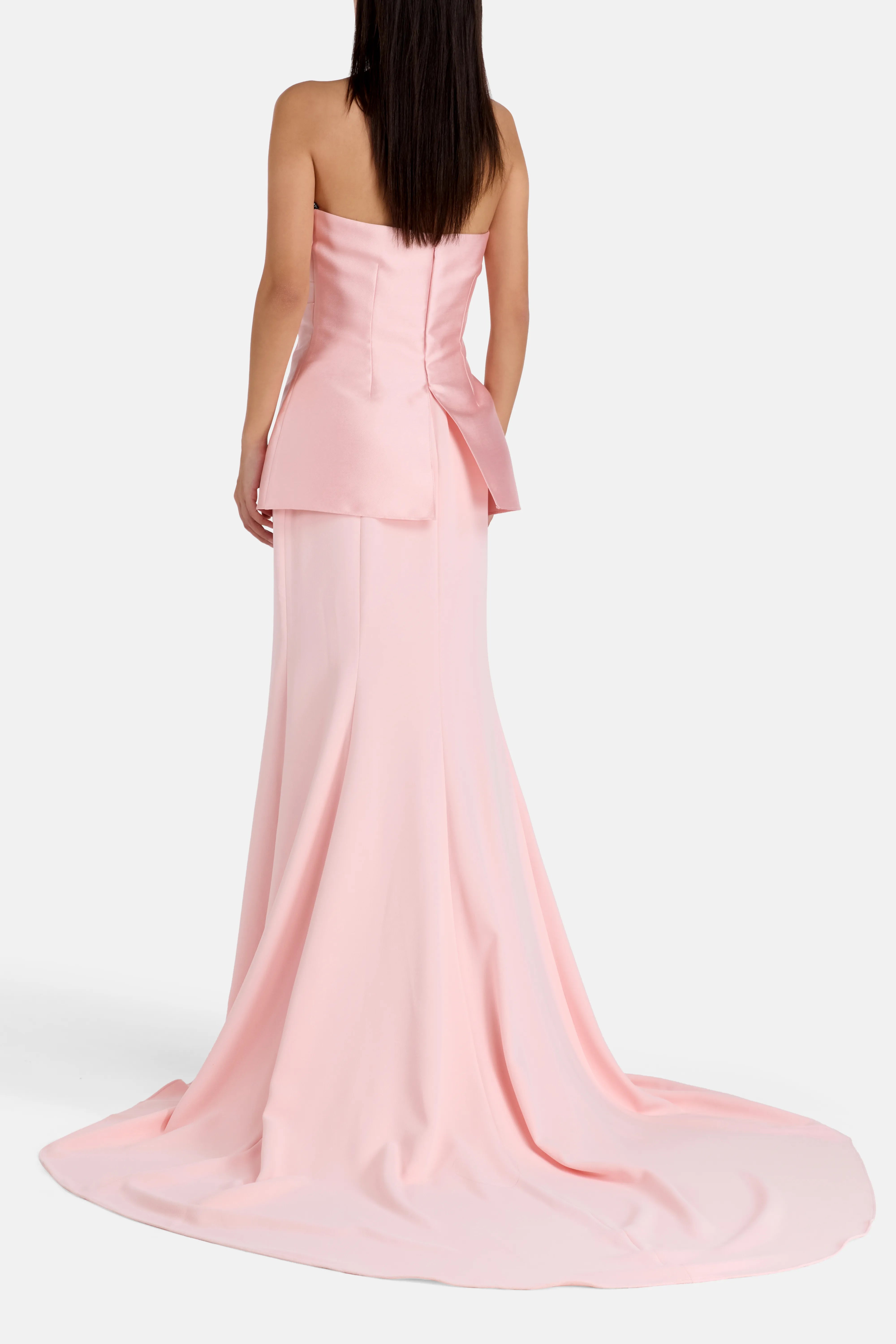 Alia Strapless Evening Gown in Pink