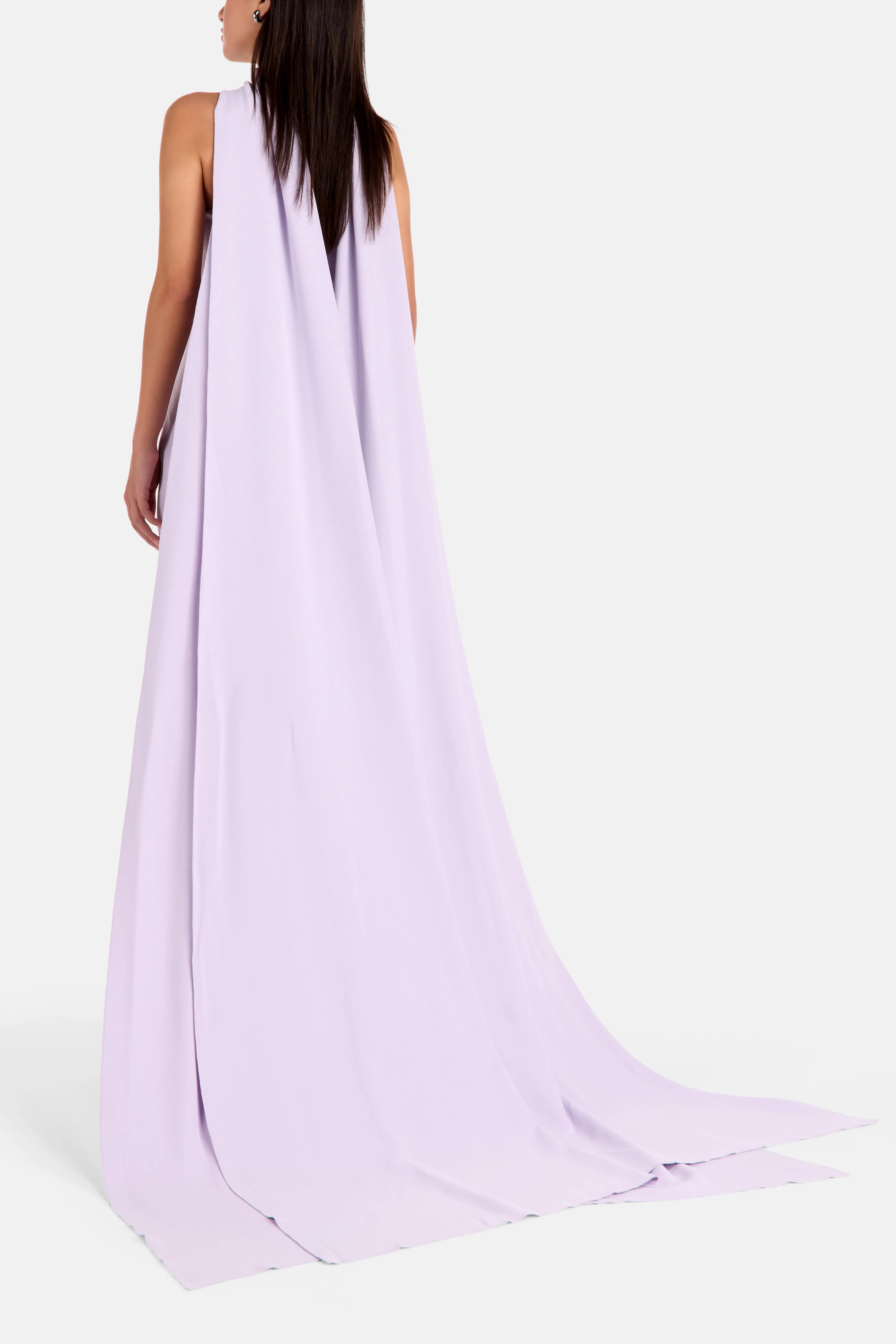 Martine Midaxi Strapless Evening Dress with Scarf in Purple