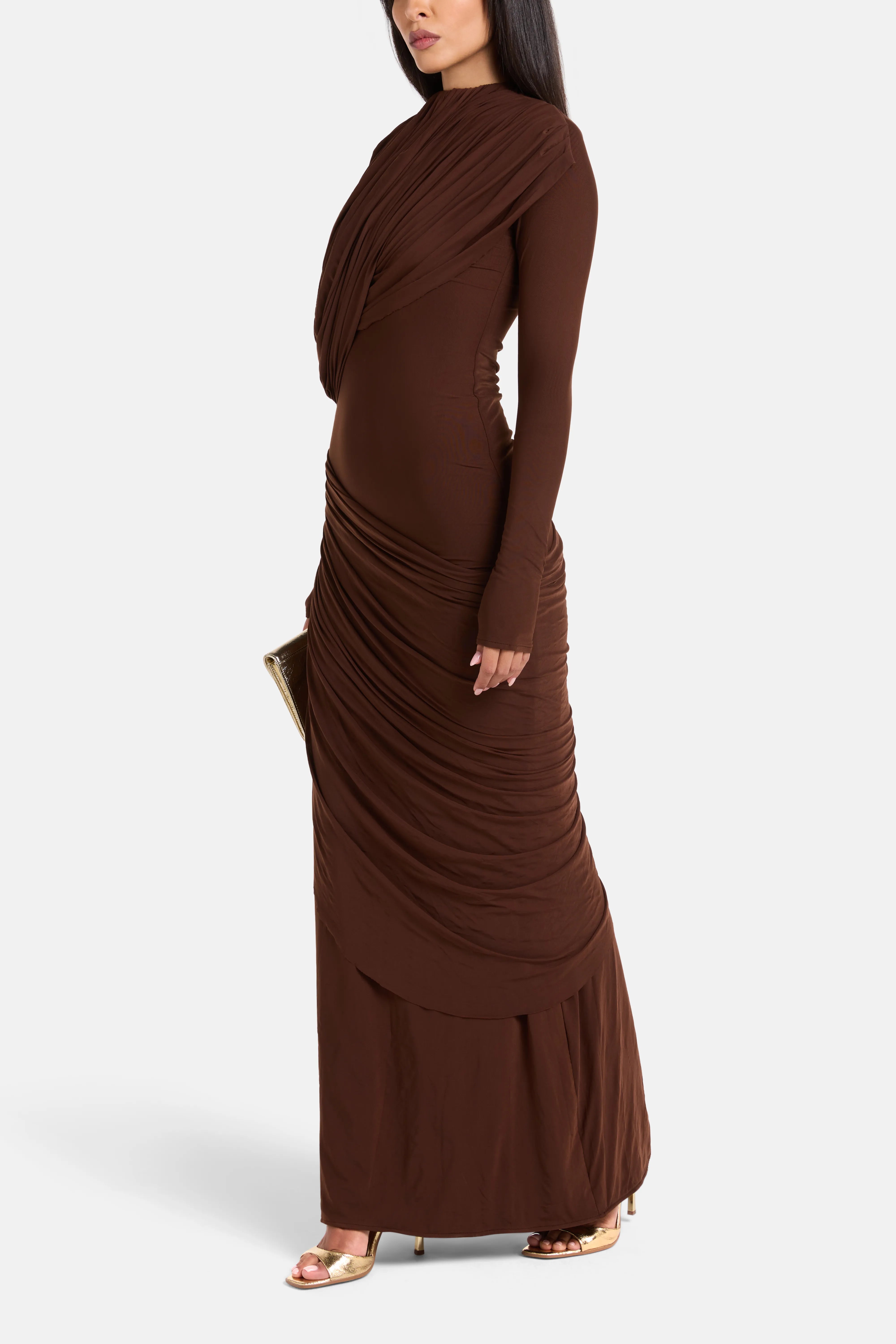 Donna Maxi Dress in Brown