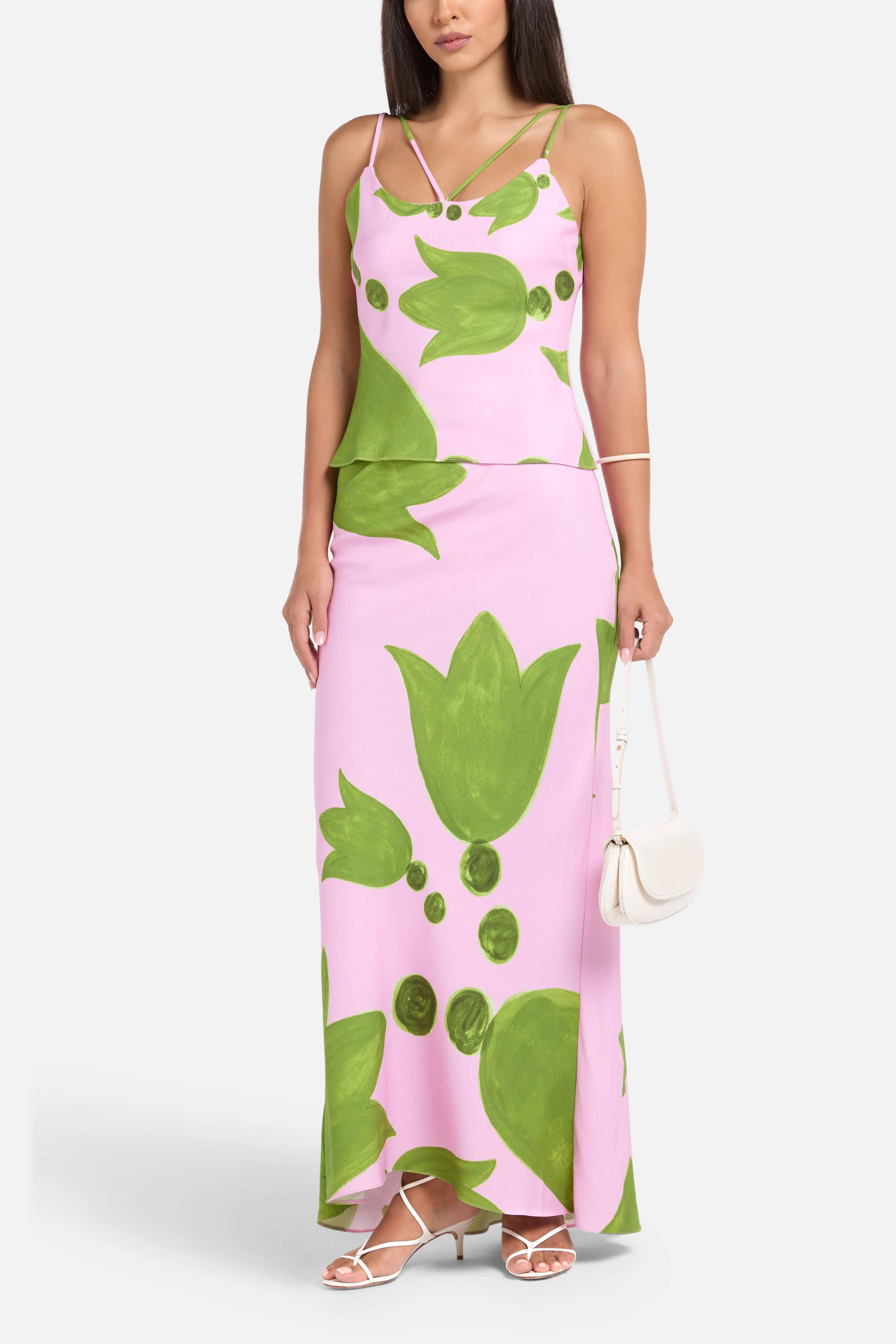 Eudora Sleeveless Top in Green and Pink