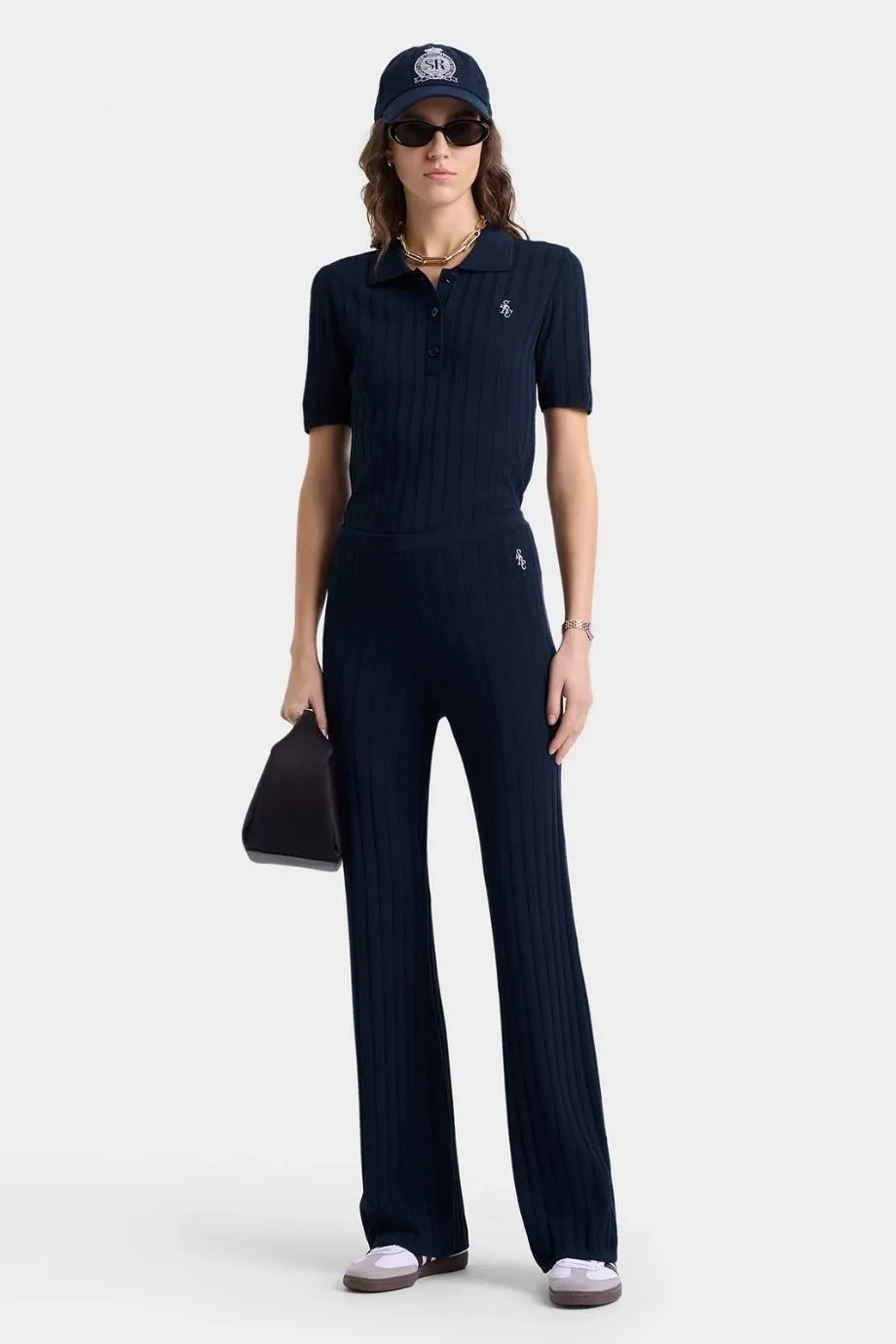 SRC Ribbed Trousers in Blue