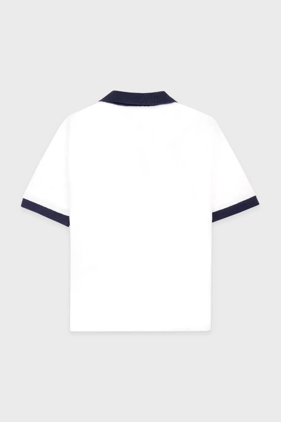 Signature Logo Terry Cotton Polo T-Shirt in White