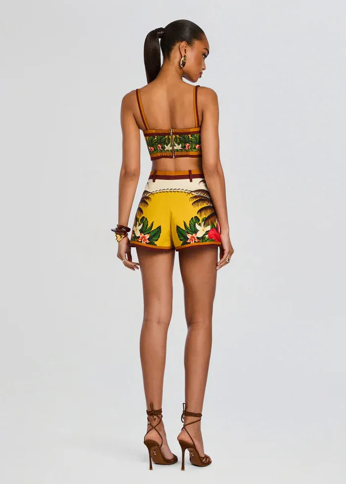 Cricket Jardim Botanico Sleeveless Bustier Top in White