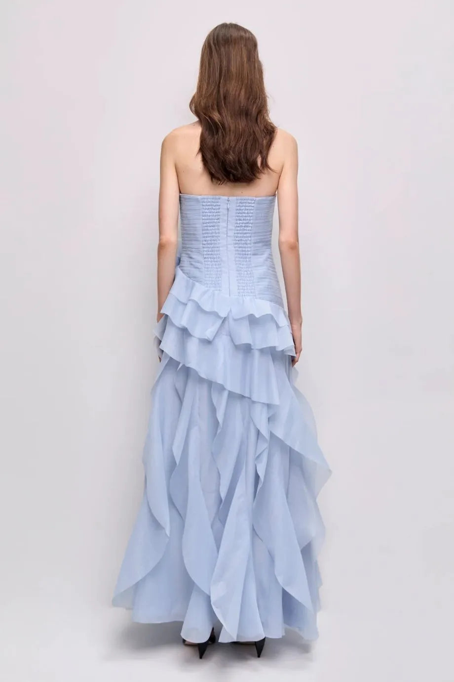 Canyon Strapless Maxi Dress in Blue