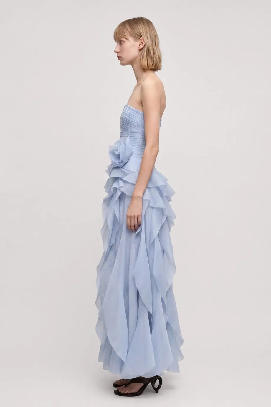 Canyon Strapless Maxi Dress in Blue