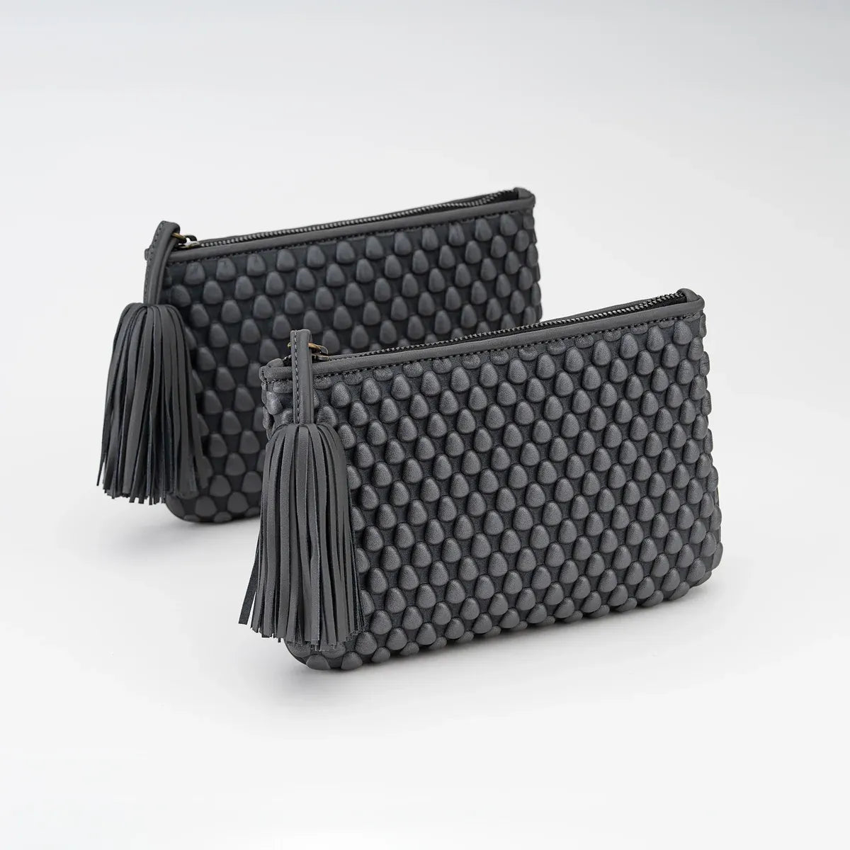 Pochette Large Nappa Bubble Salvia Nacre Pouch Bag in Green