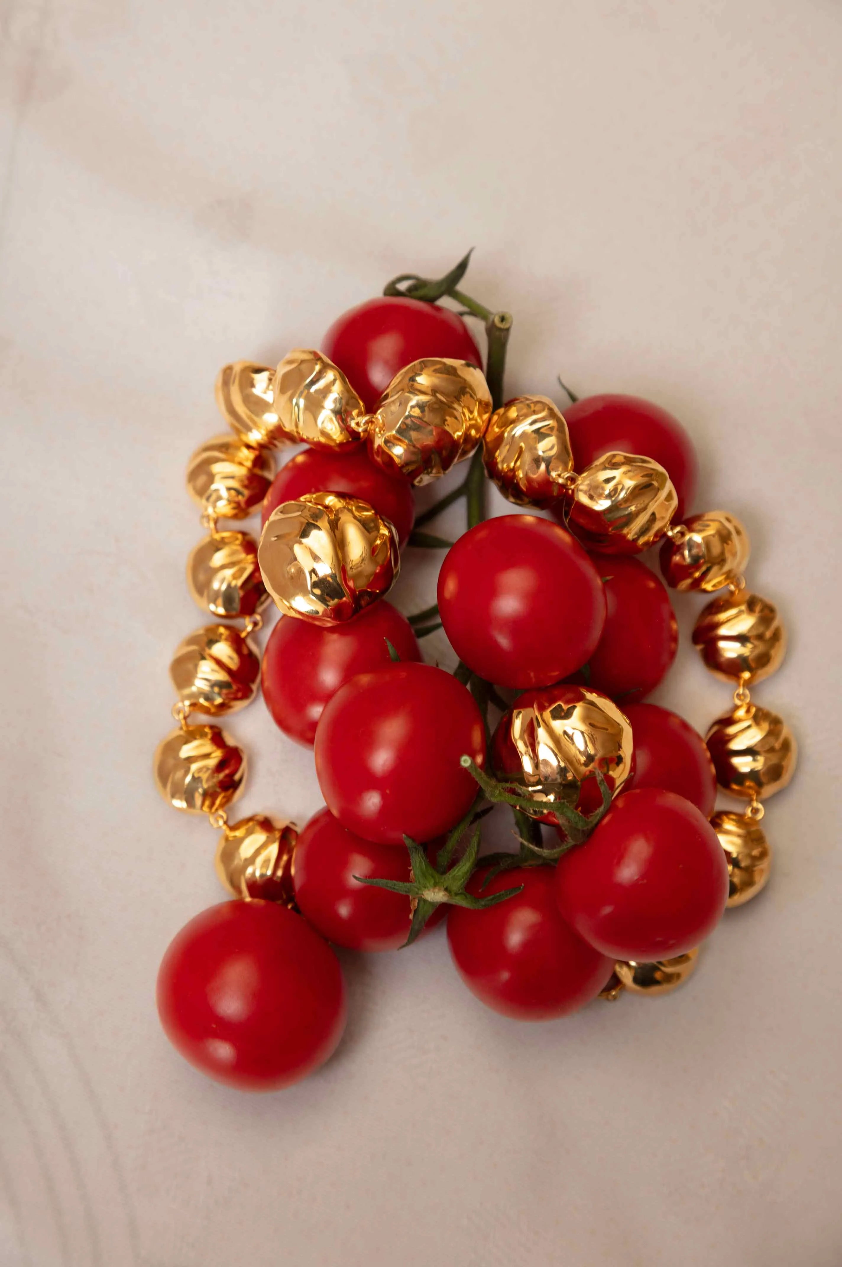 Statement Orbs Necklace in Gold