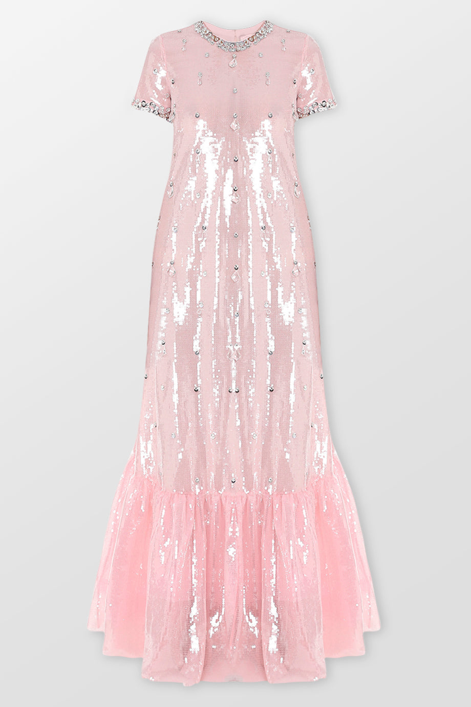 Embellished Trim Michele Gown