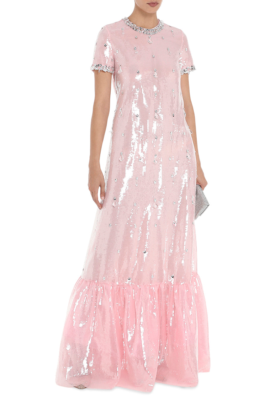 Embellished Trim Michele Gown