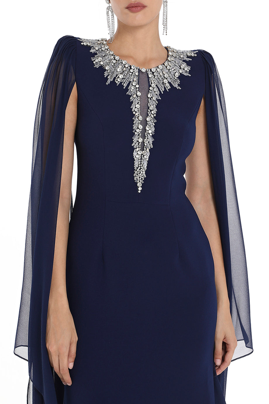 Jenny Packham Flame Lily A-Line Gown in Navy. Shop from Etoile La Boutique