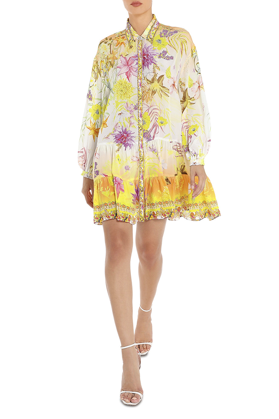 Tiered Shirt Dress