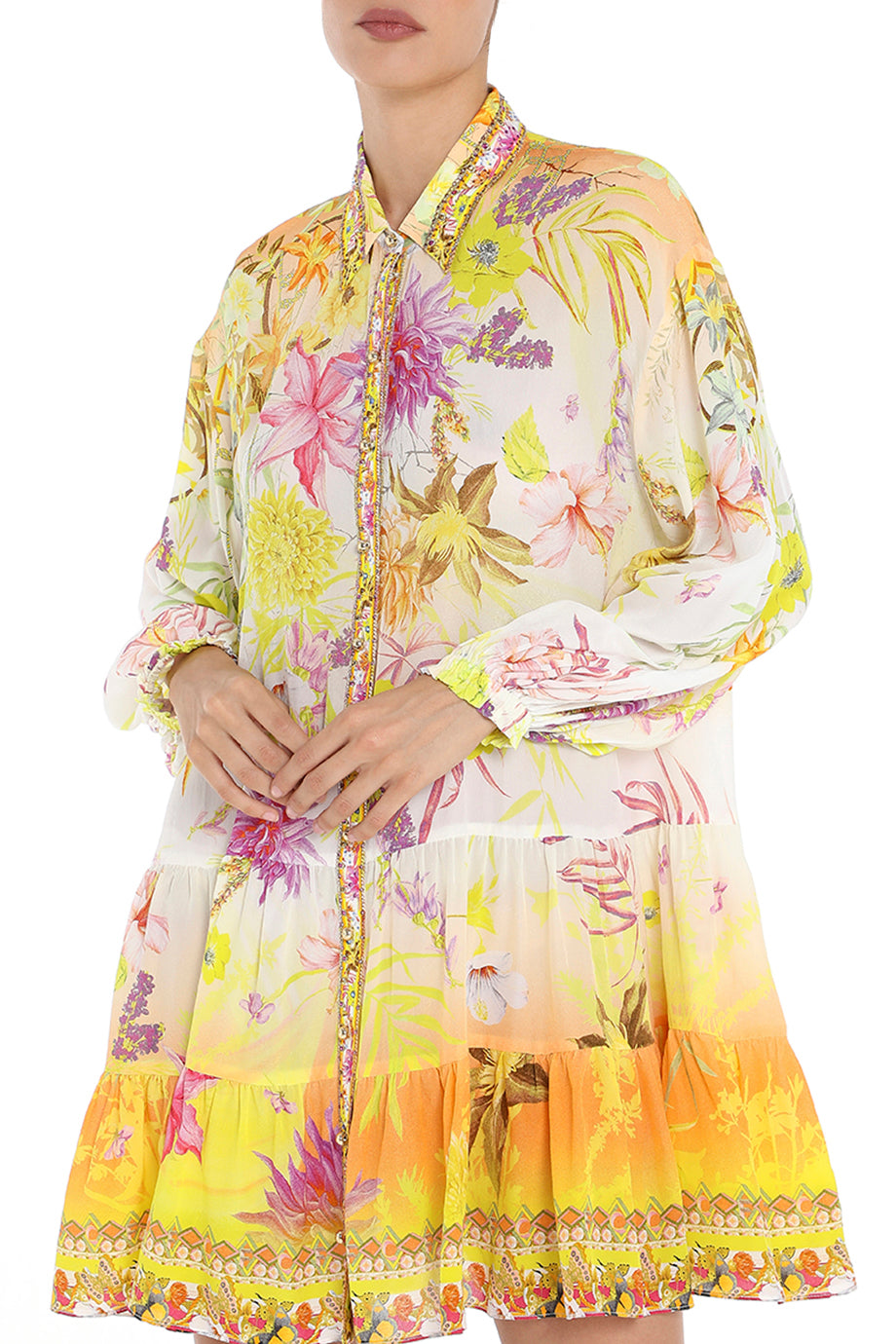 Tiered Shirt Dress