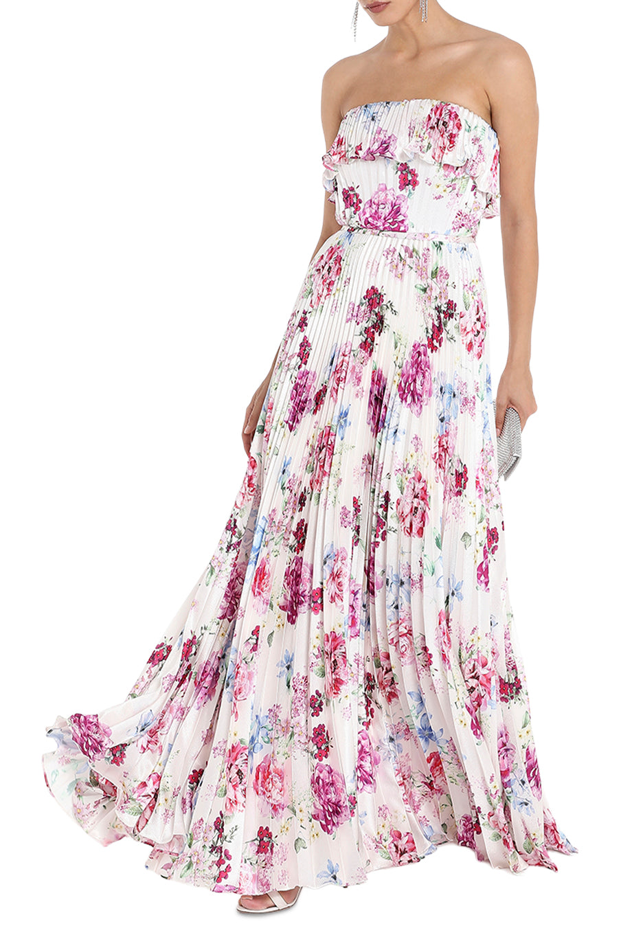 Strapless Satin Long Dress