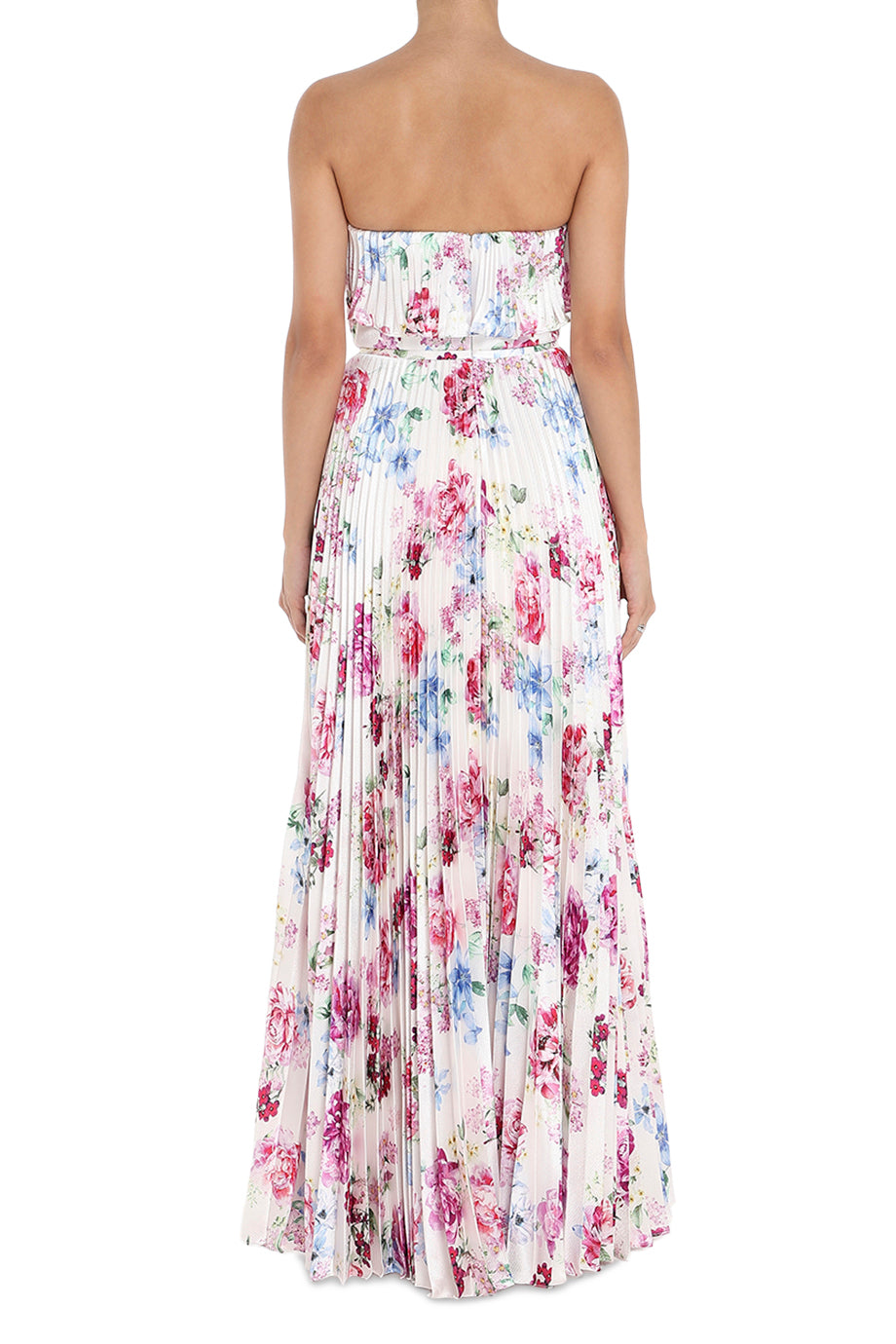 Strapless Satin Long Dress
