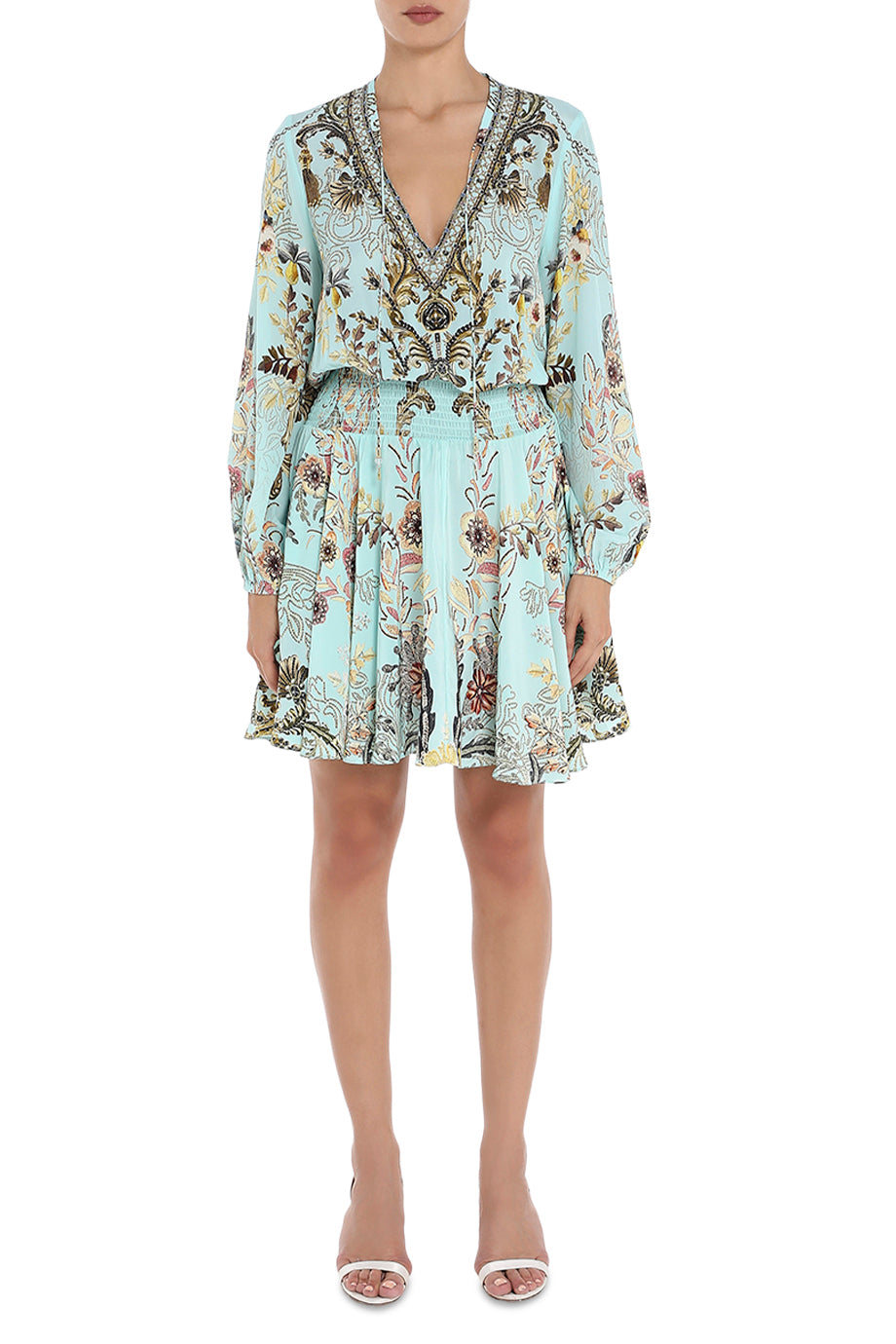 Shirred Relaxed Short Dress