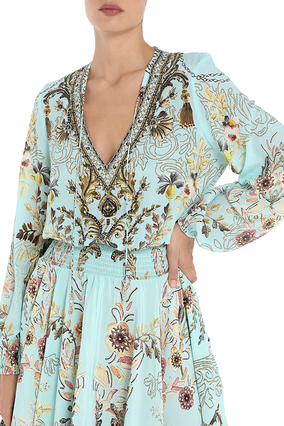 Shirred Relaxed Short Dress