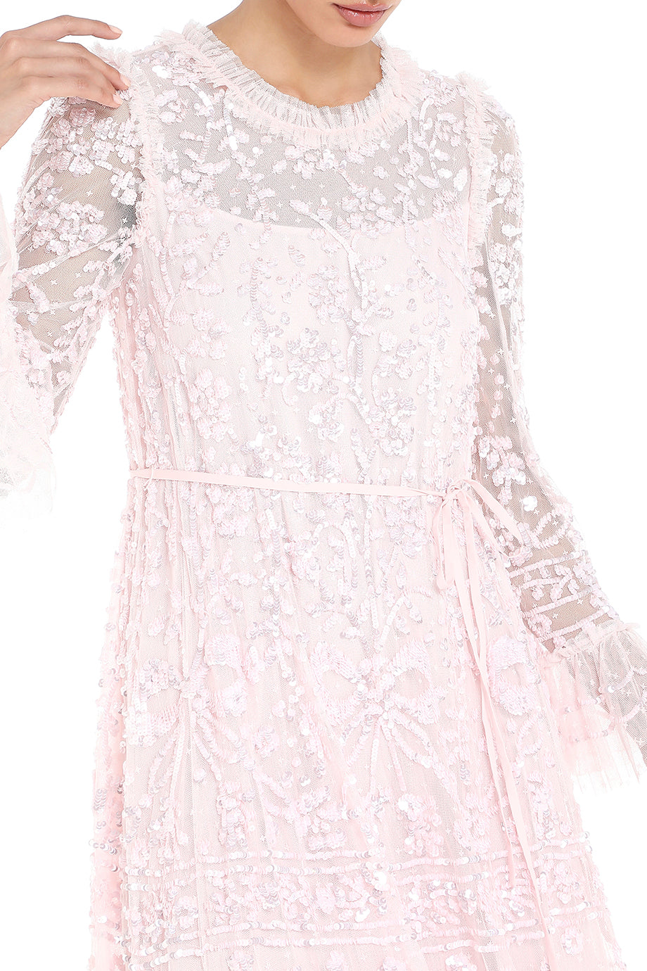 Celia Long Sleeve Ankle Gown