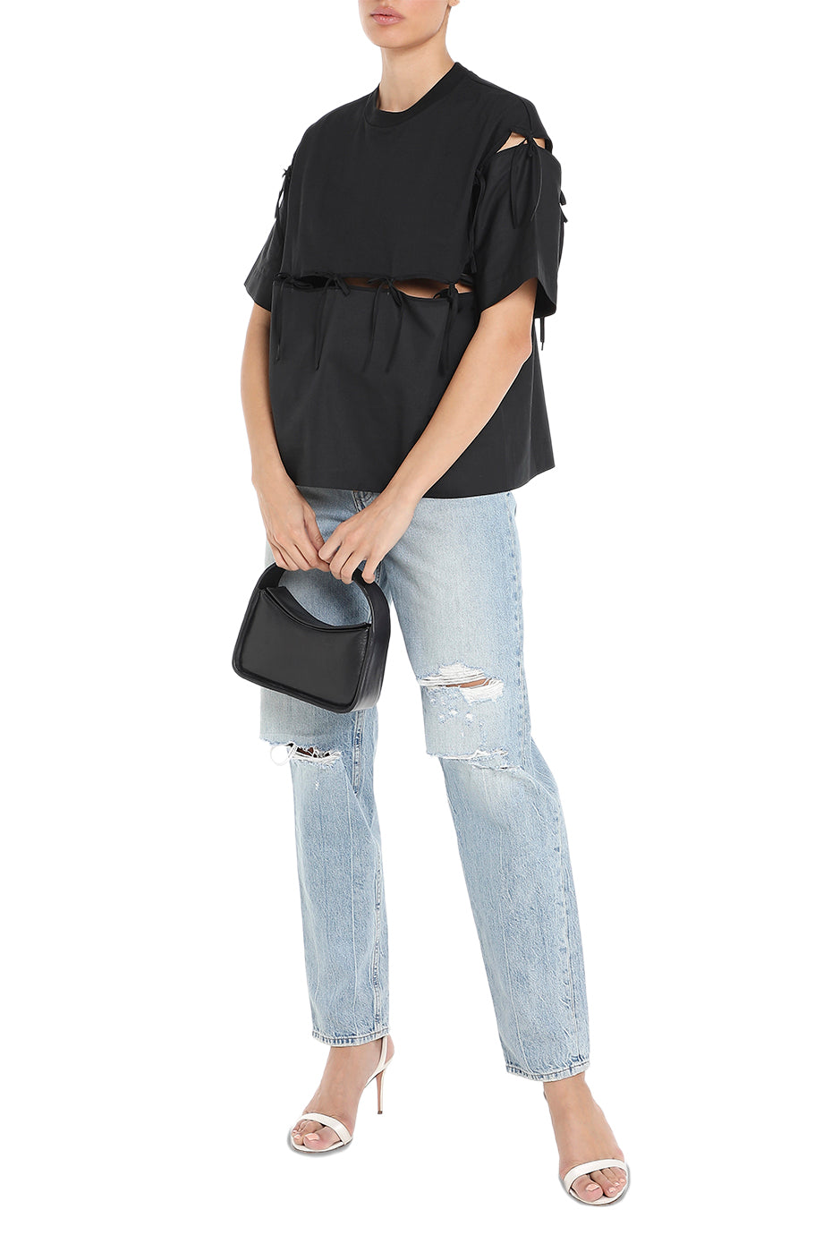 Cropped Bow Tie T-Shirt