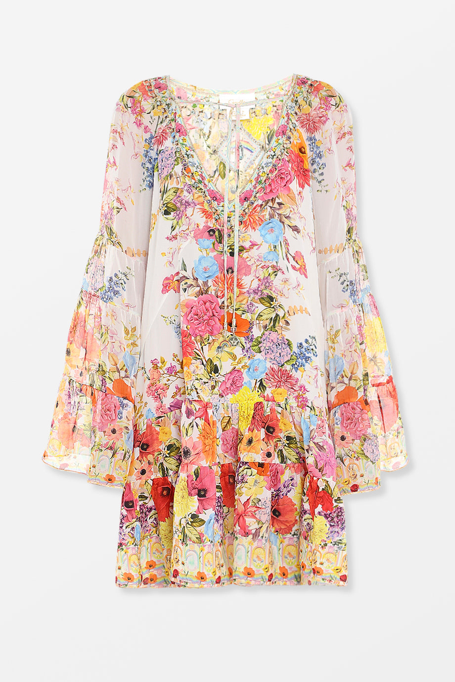A-Line Gathered Panel Dress