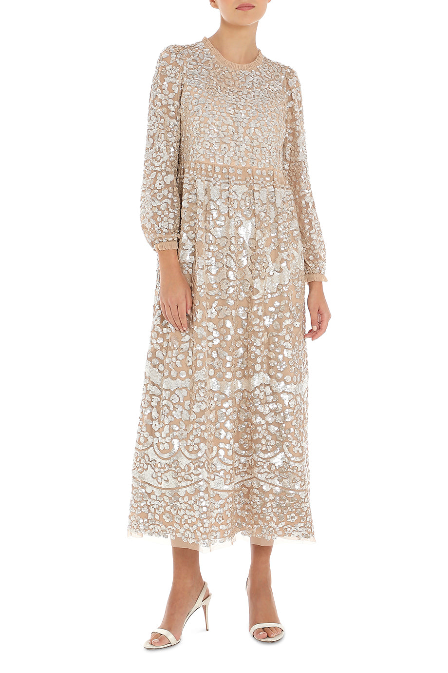 Lucille Gloss Ankle Gown