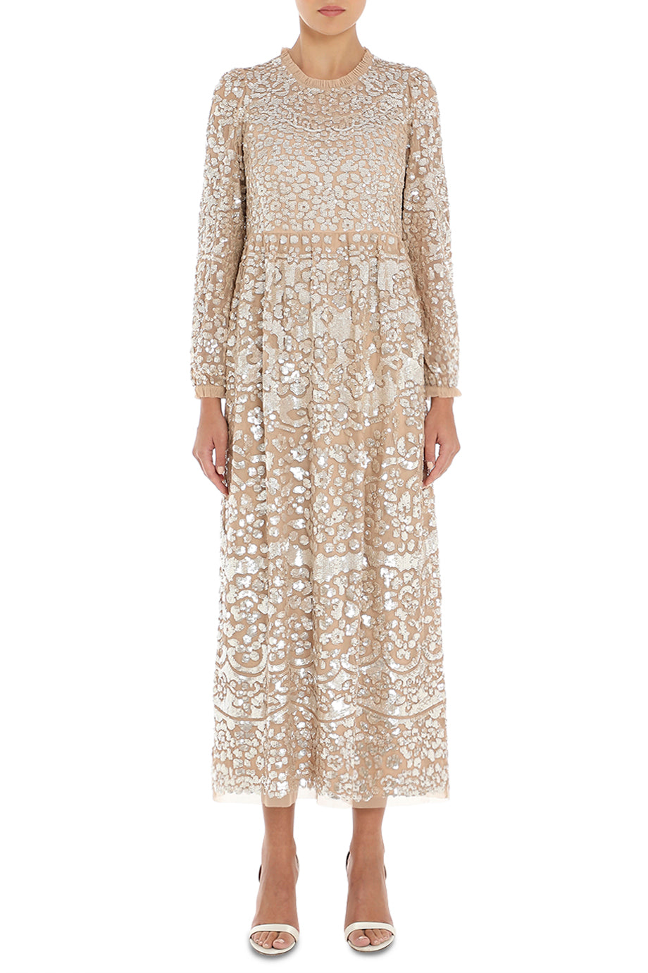 Lucille Gloss Ankle Gown