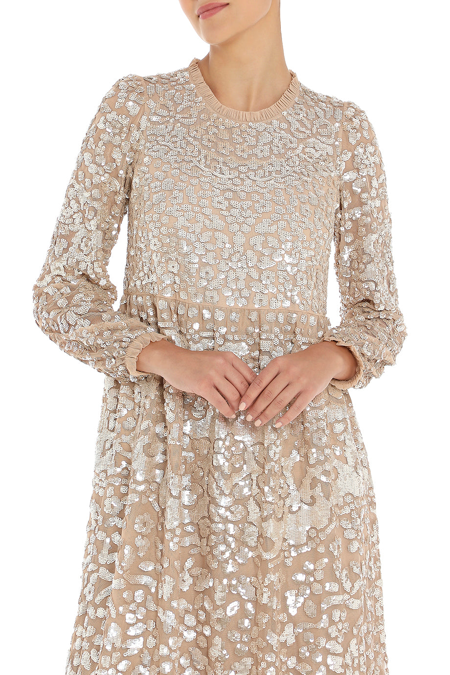 Lucille Gloss Ankle Gown