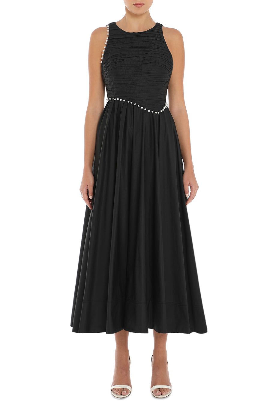 Florence Pearl Trim Midi Dress