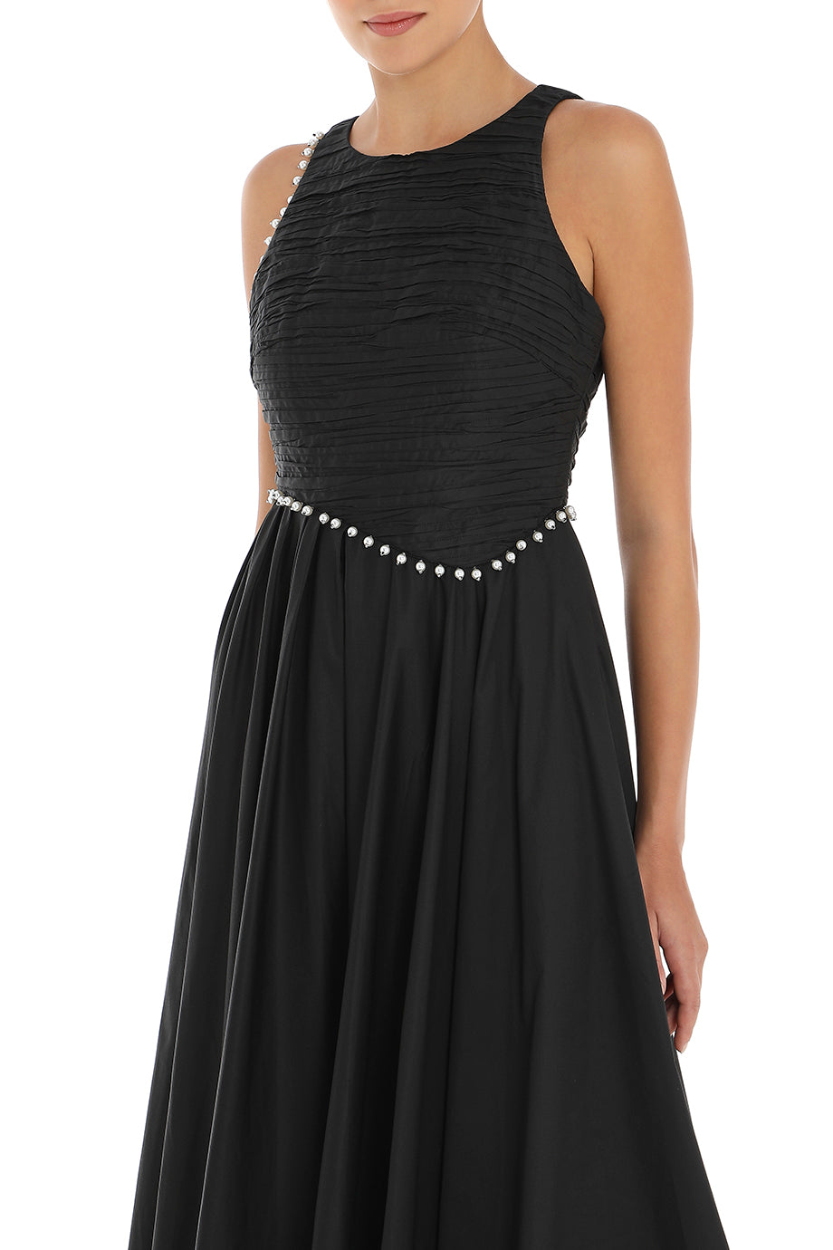 Florence Pearl Trim Midi Dress