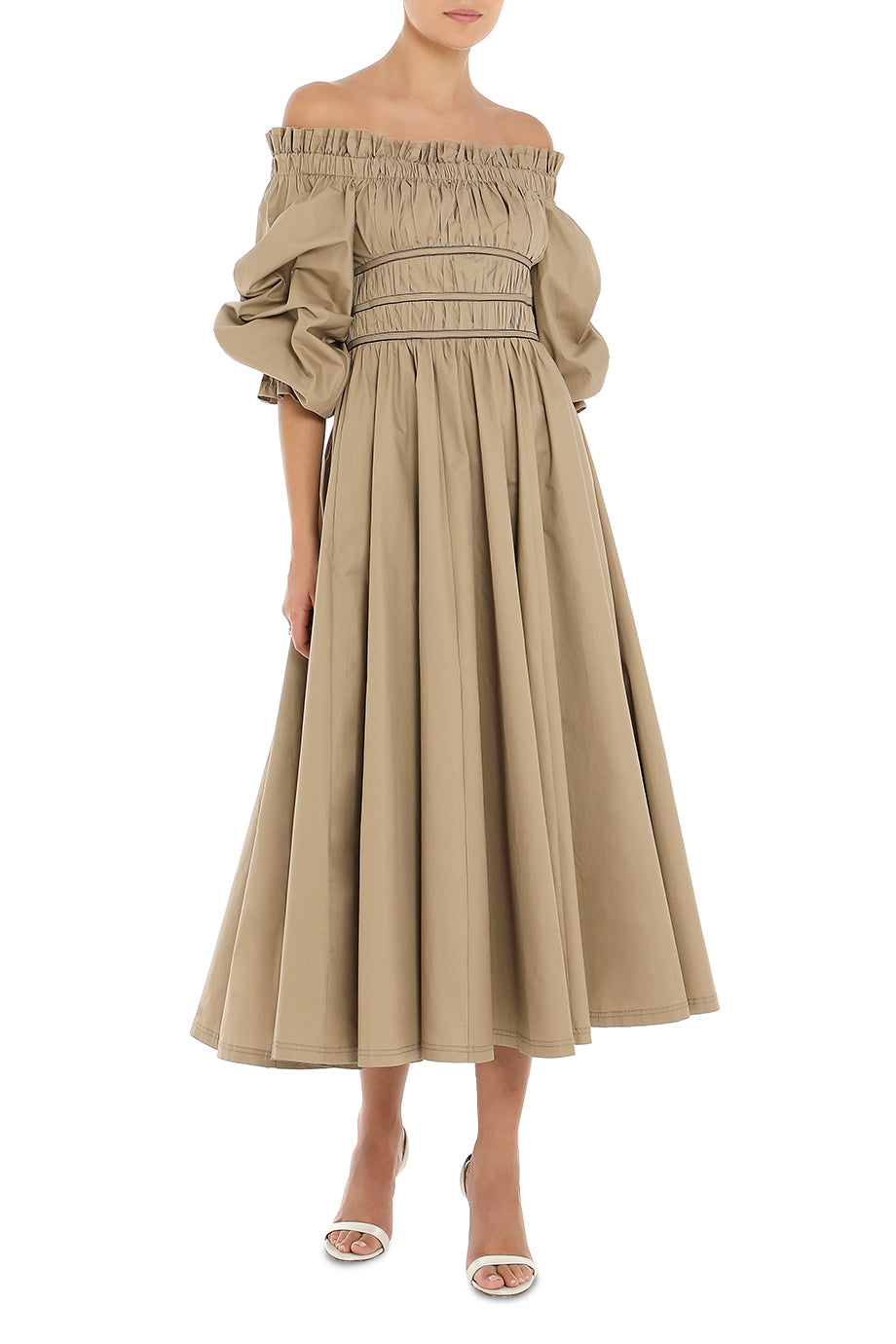 Wattle Off-Shoulder Midi Dress