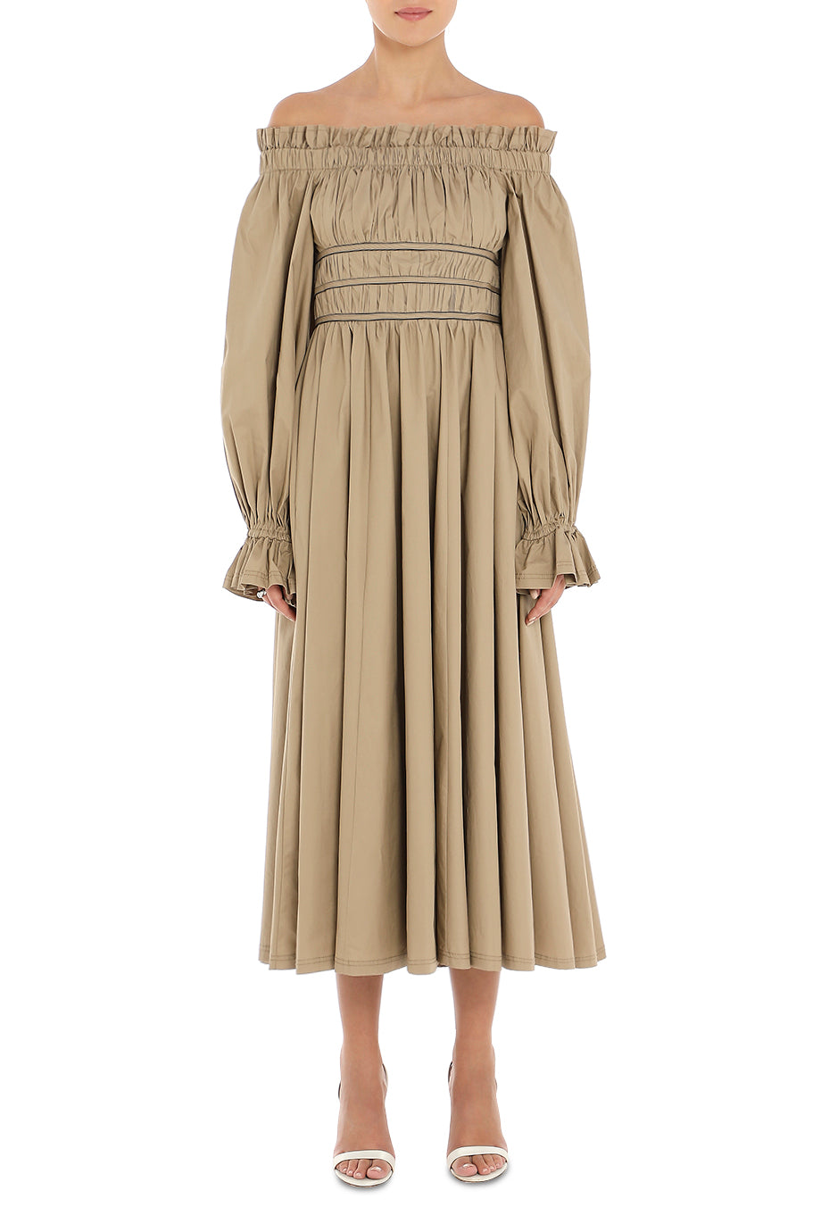 Wattle Off-Shoulder Midi Dress