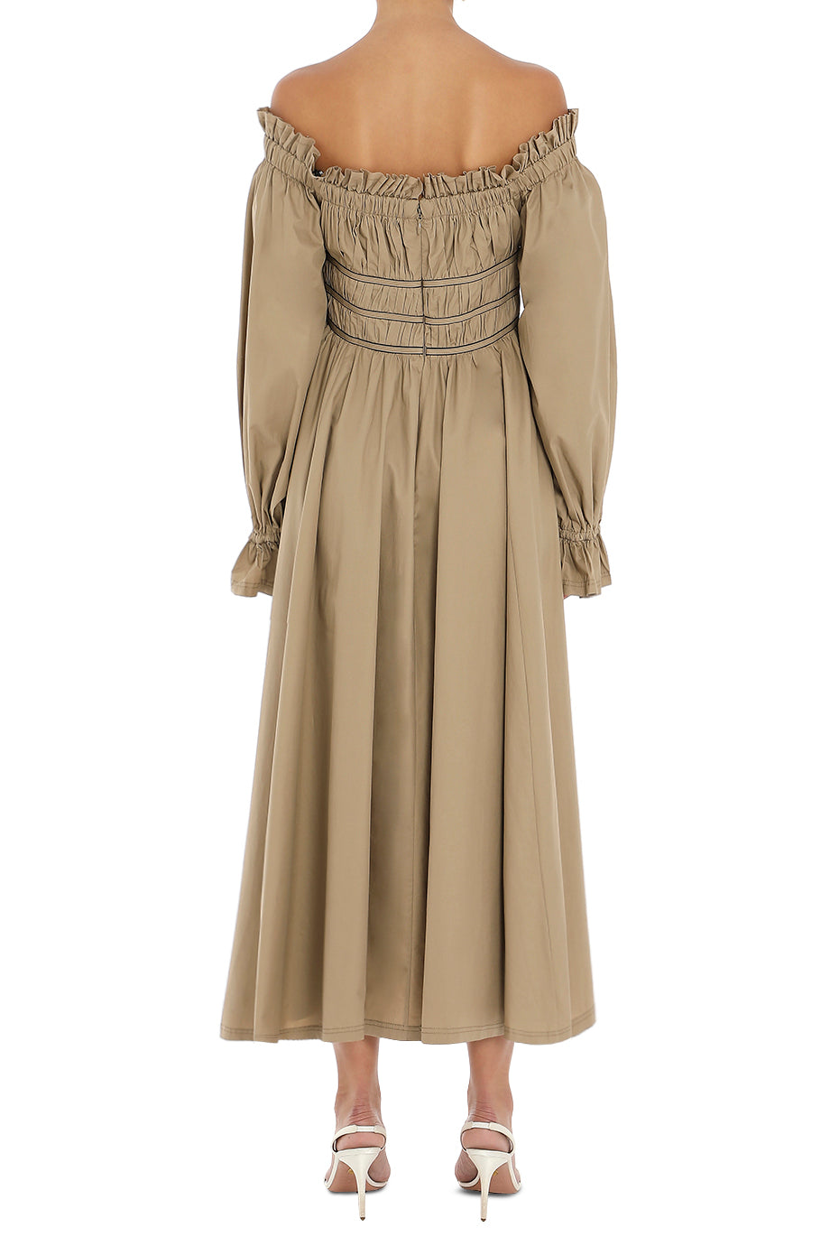 Wattle Off-Shoulder Midi Dress